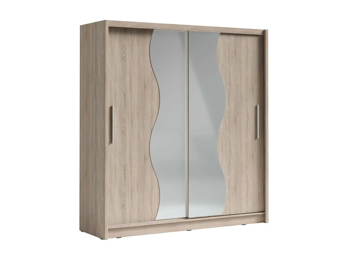 Schwebetürenschrank mit Spiegel 205 cm - Eiche - Kollektion BAHIA