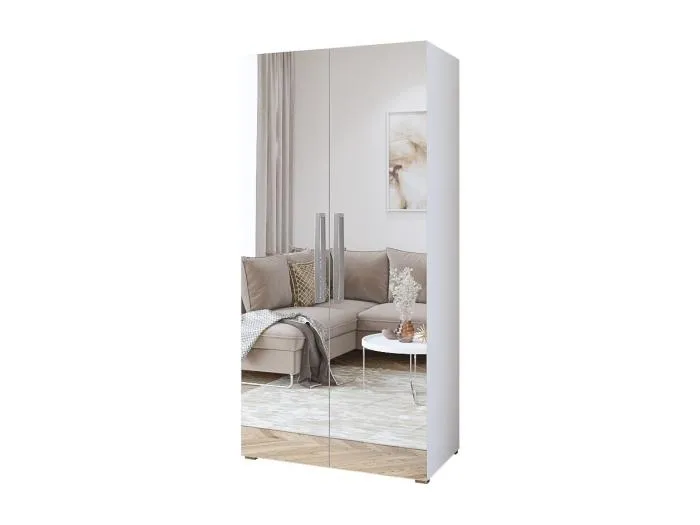Designerschrank 100 cm mit 2 Türen und großen Spiegeln, Kollektion JUPITER