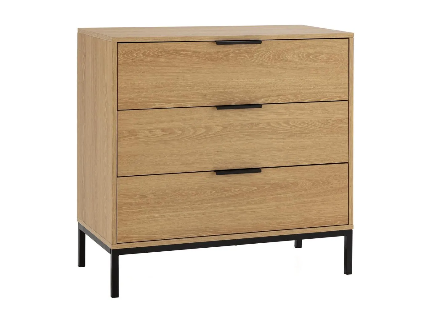 Kommode Auri 3 schubladen Eichenfarbe