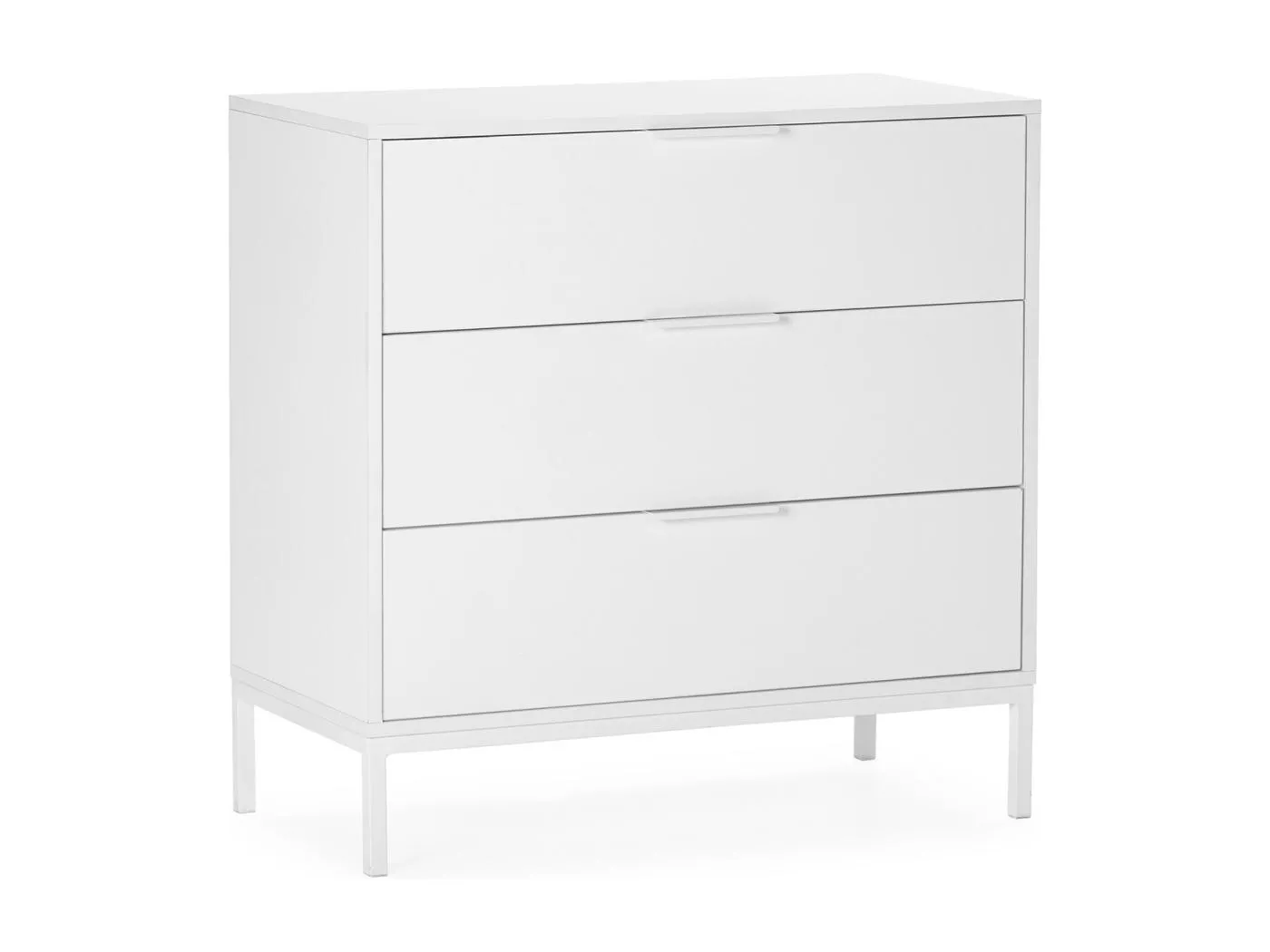Kommode Auri 3 schubladen Weiß