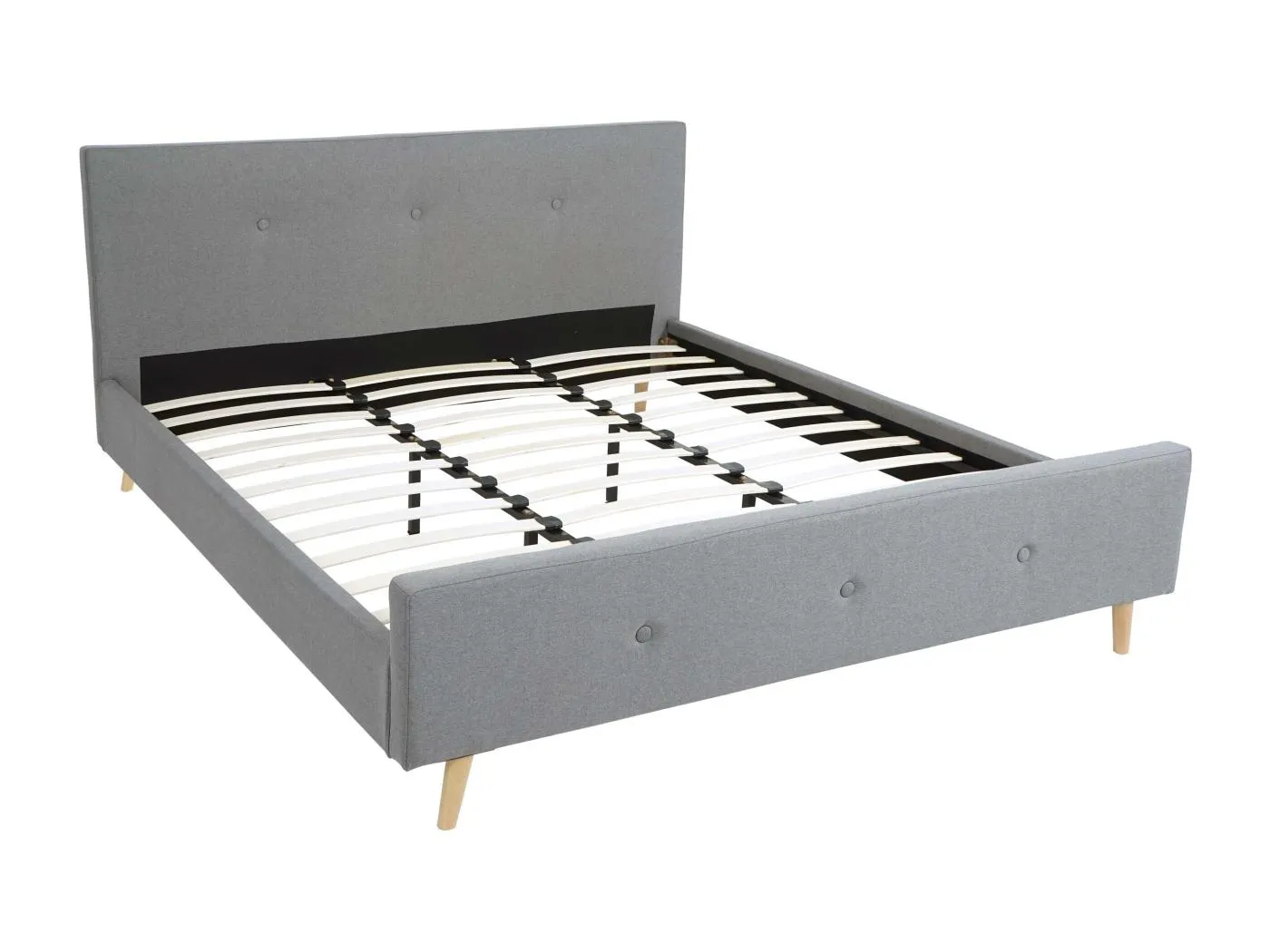 Polsterbett MCW-J98 + Lattenrost 180cm, 180x200cm grau