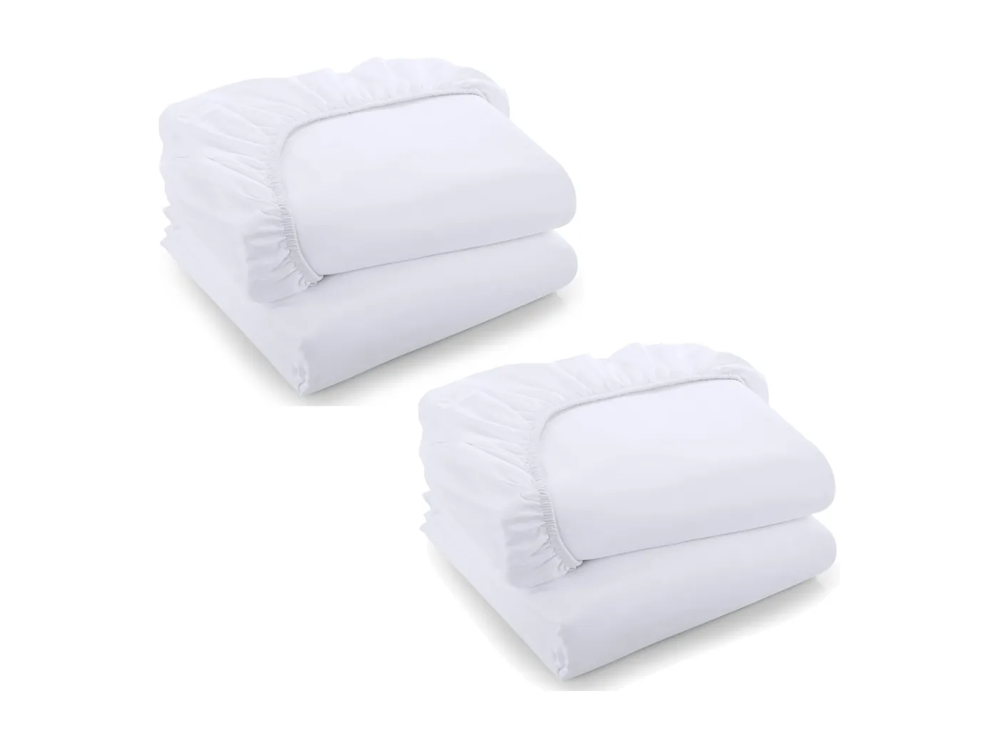 Starter Pack - 2er-Set Spannbettlaken und 2er-Set Matratzenschoner 60x120cm aus Bio-Baumwolle