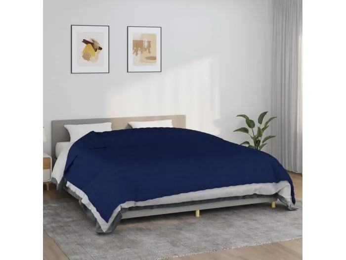 Gewichtsdecke Blau 220x260 cm 11 kg Stoff