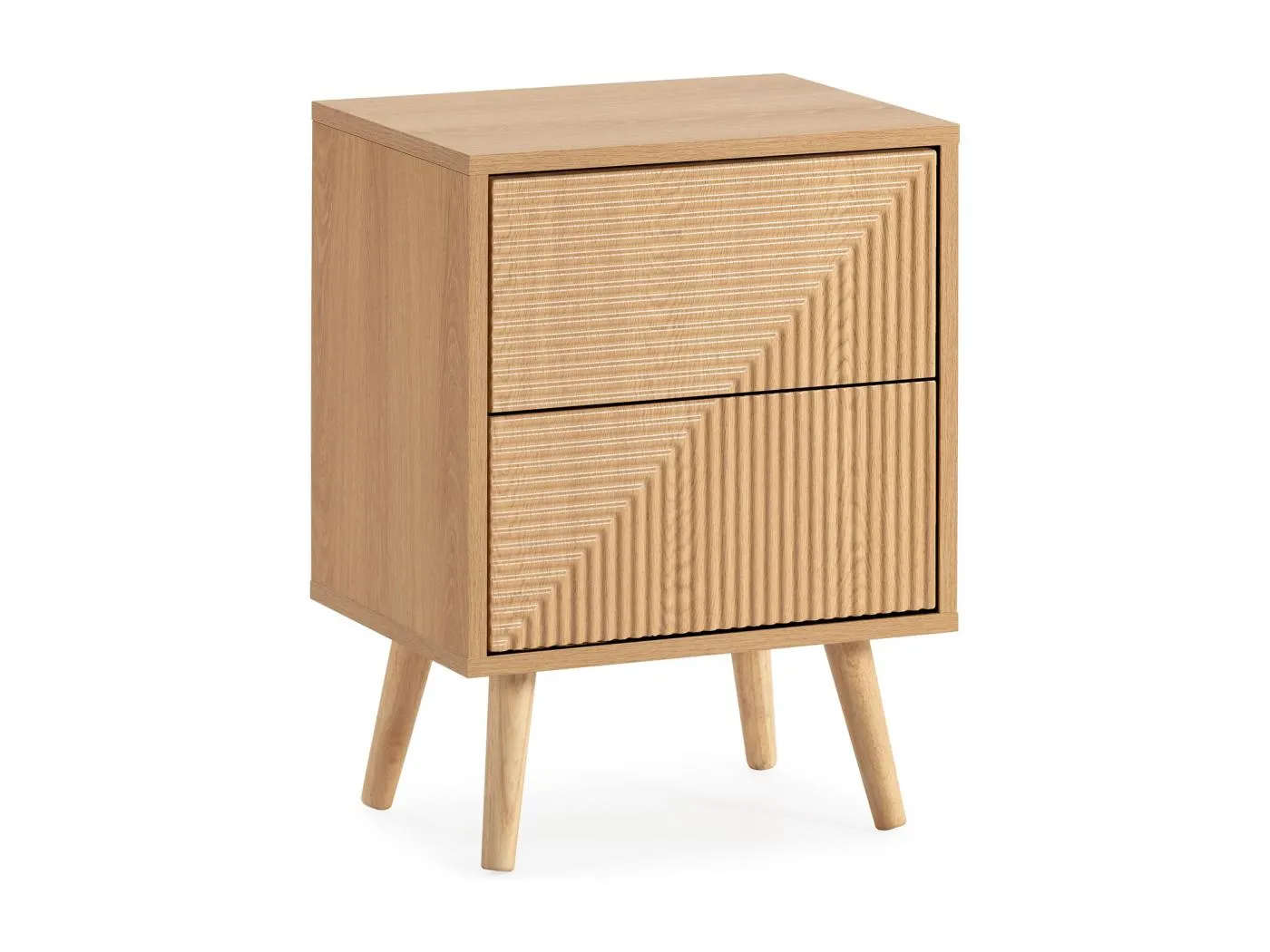 Nachttisch Telmo 2 schubladen Eichenfarbe