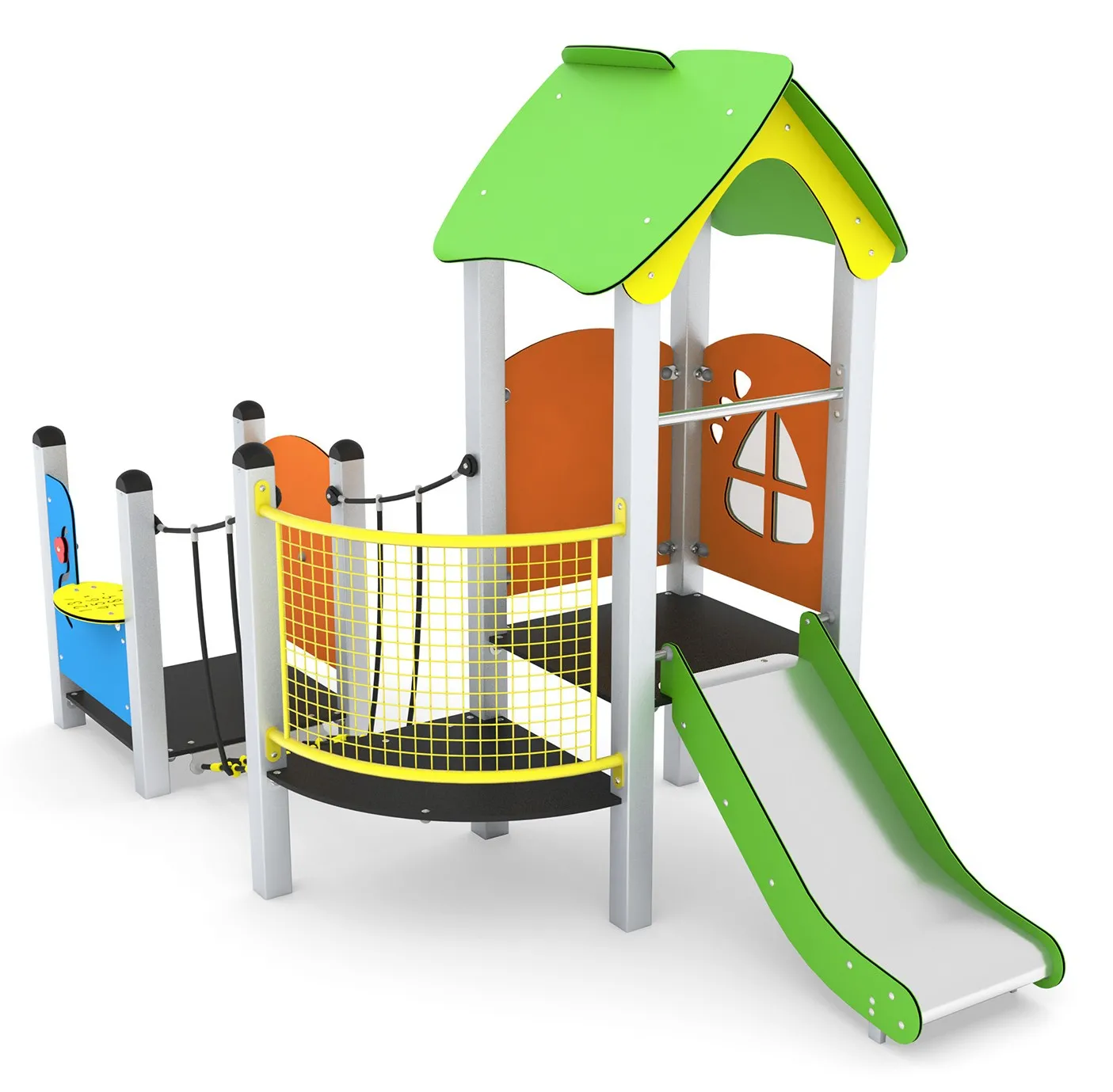 Vinci Play Klettergerüst “Minisweet 0106-1” mit Rutsche und Hängebrücke