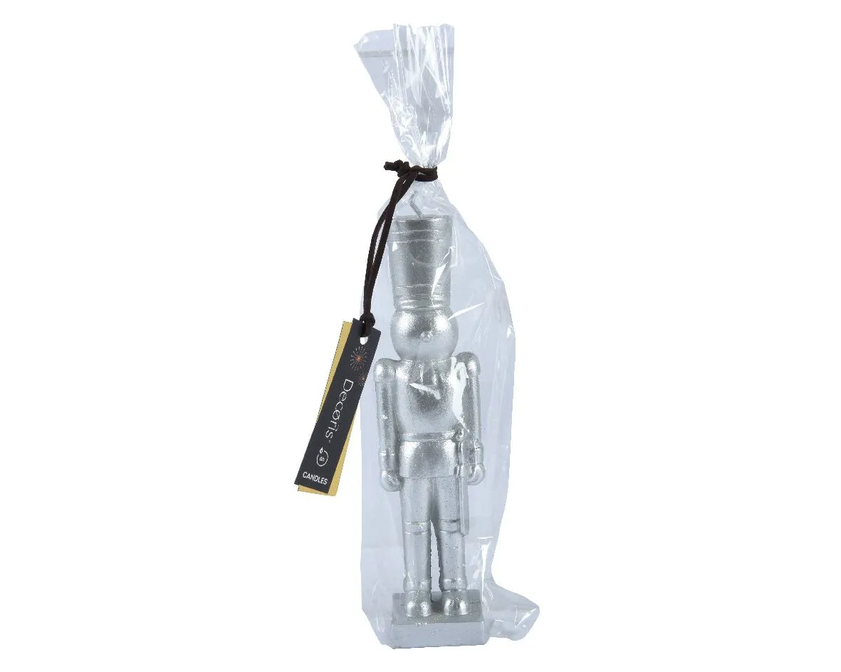 Kerze NUSSKNACKER silber 320599