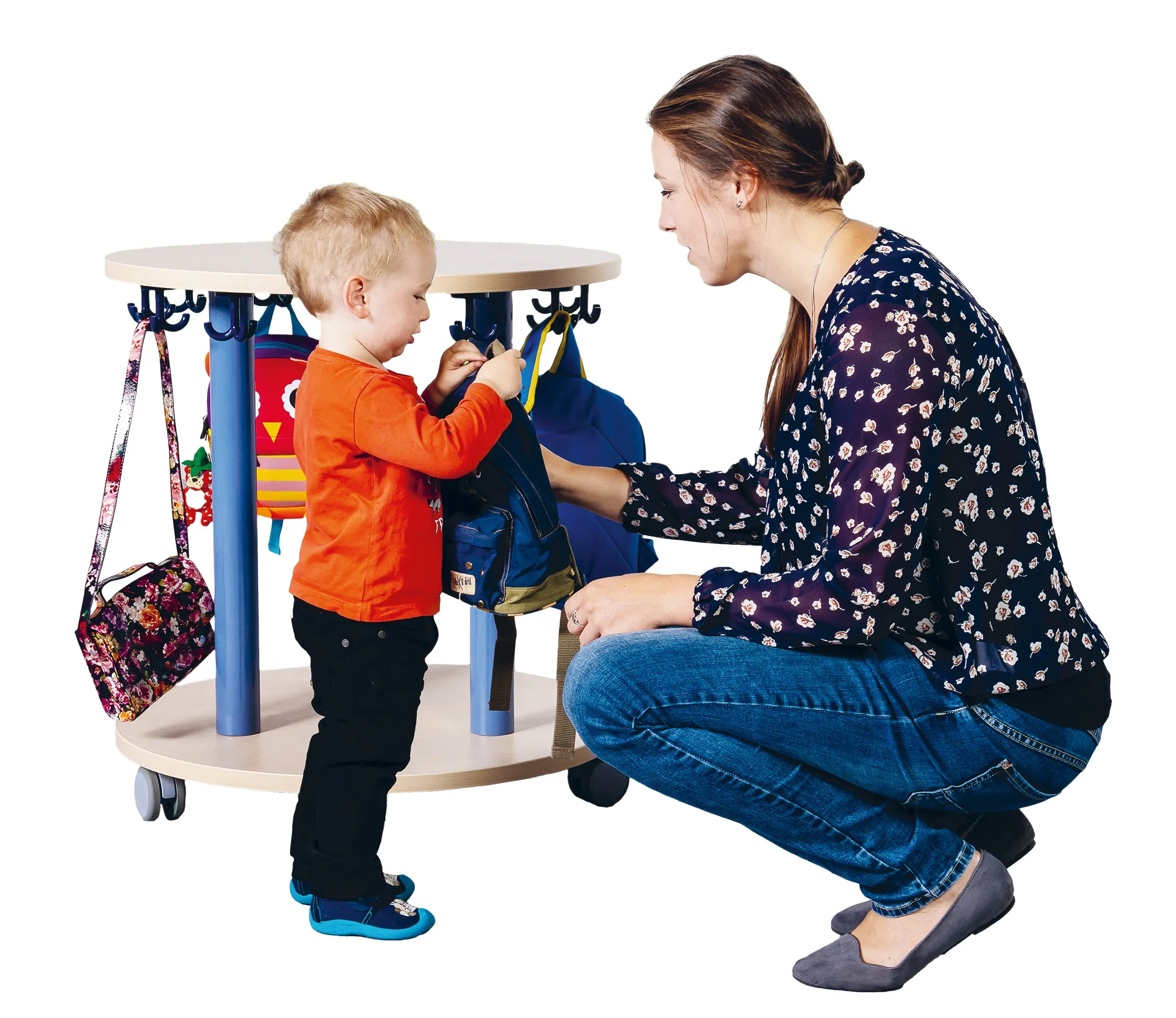 Taschenwagen rund mit 12 Haken