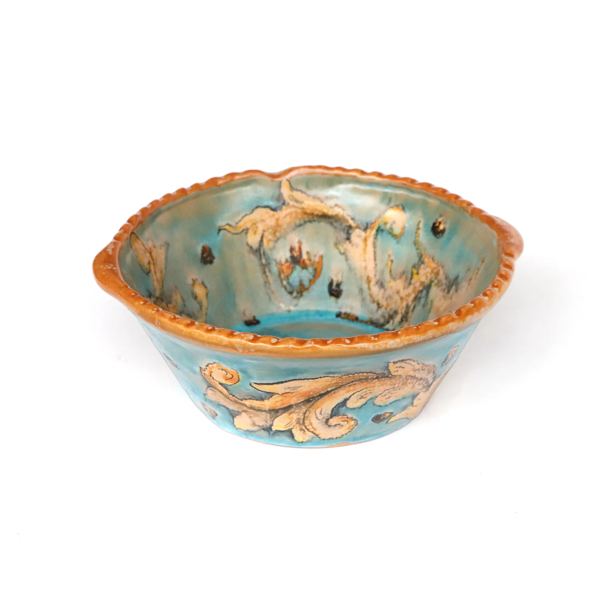 Keramikschale 'Zarcillo', handbemalt, B 25 cm, L 23,5 cm, H 10 cm