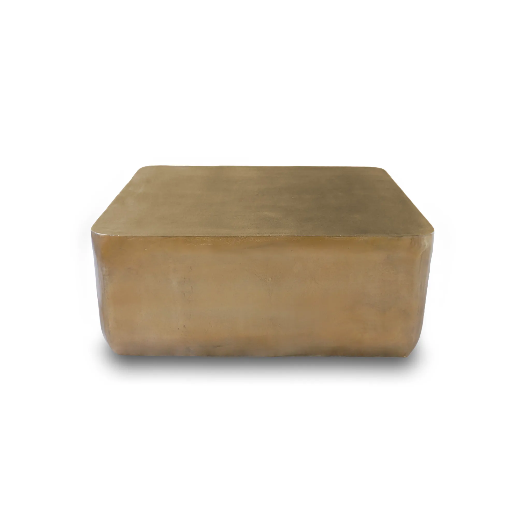 Couchtisch 'Champion', gold, B 76 cm, T 76 cm, H 30 cm