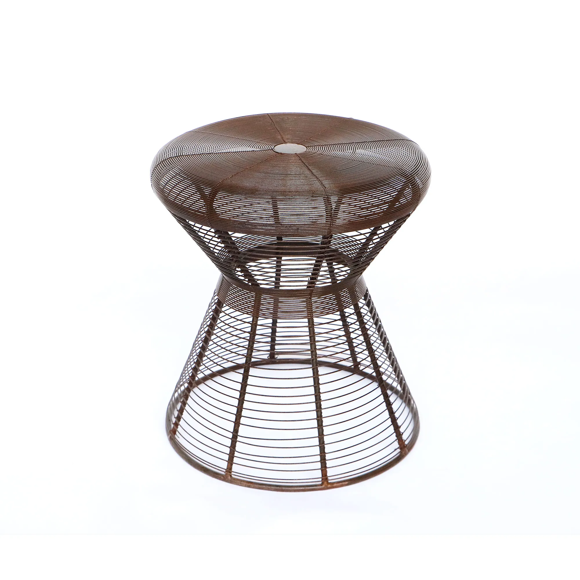 Hocker aus Eisendraht, Ø 41 cm, H 46 cm