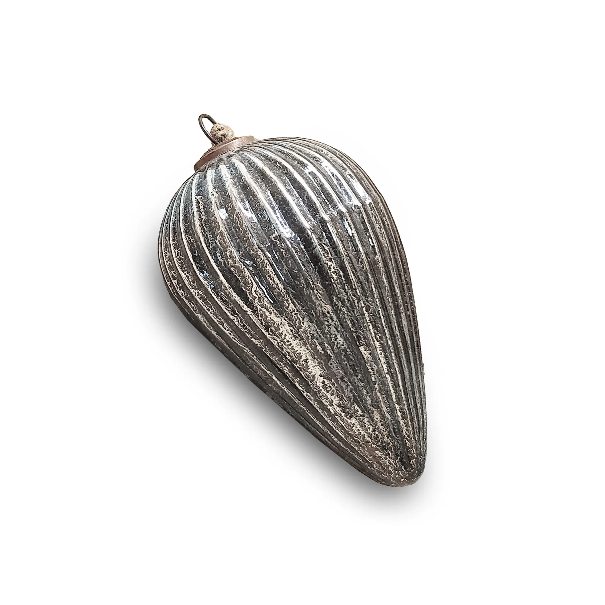 Anhänger 'Zapfen', antik silber, H 20 cm, Ø 13 cm