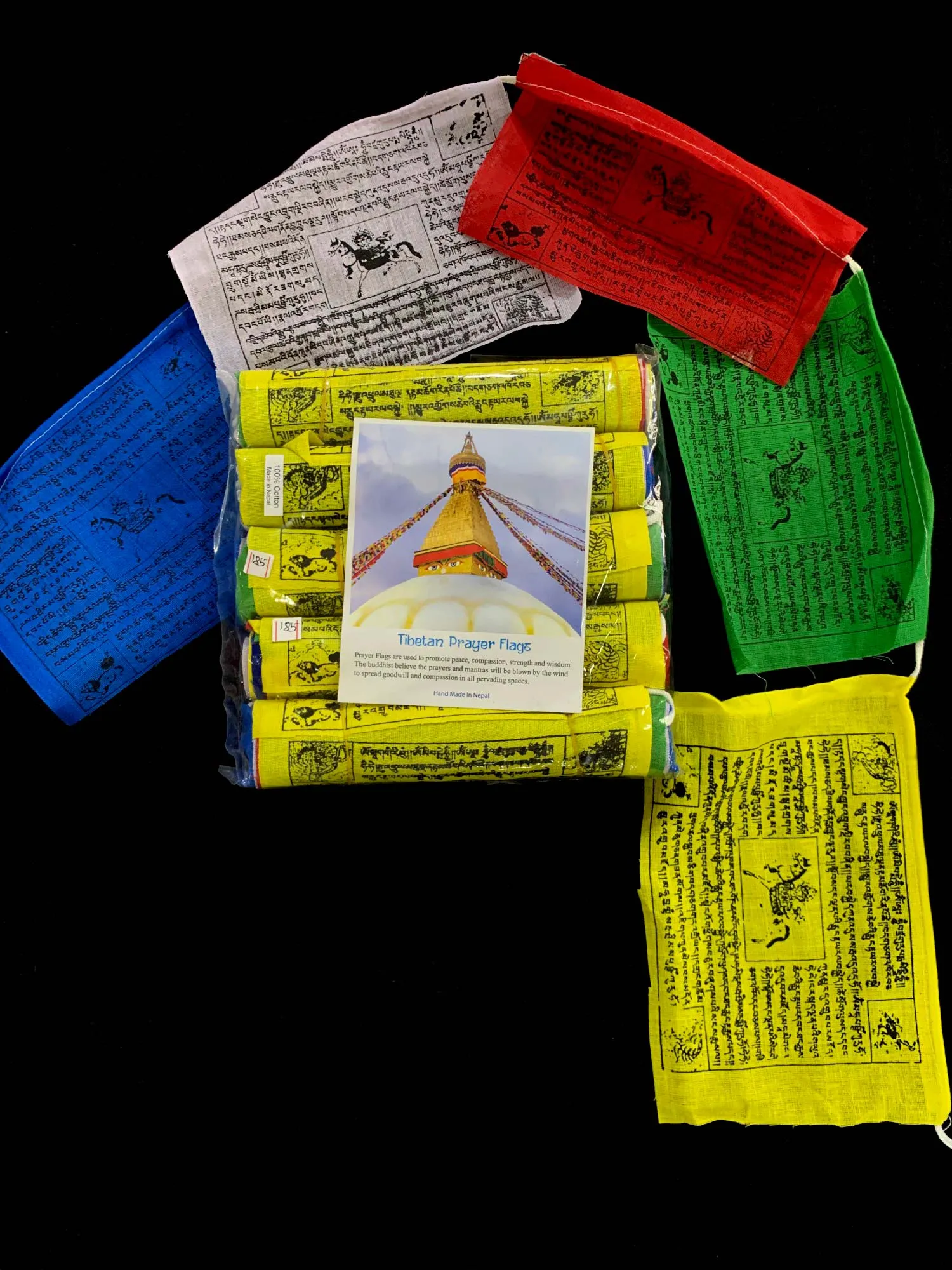 5er Gebetsfahnen, multicolor, 450 cm