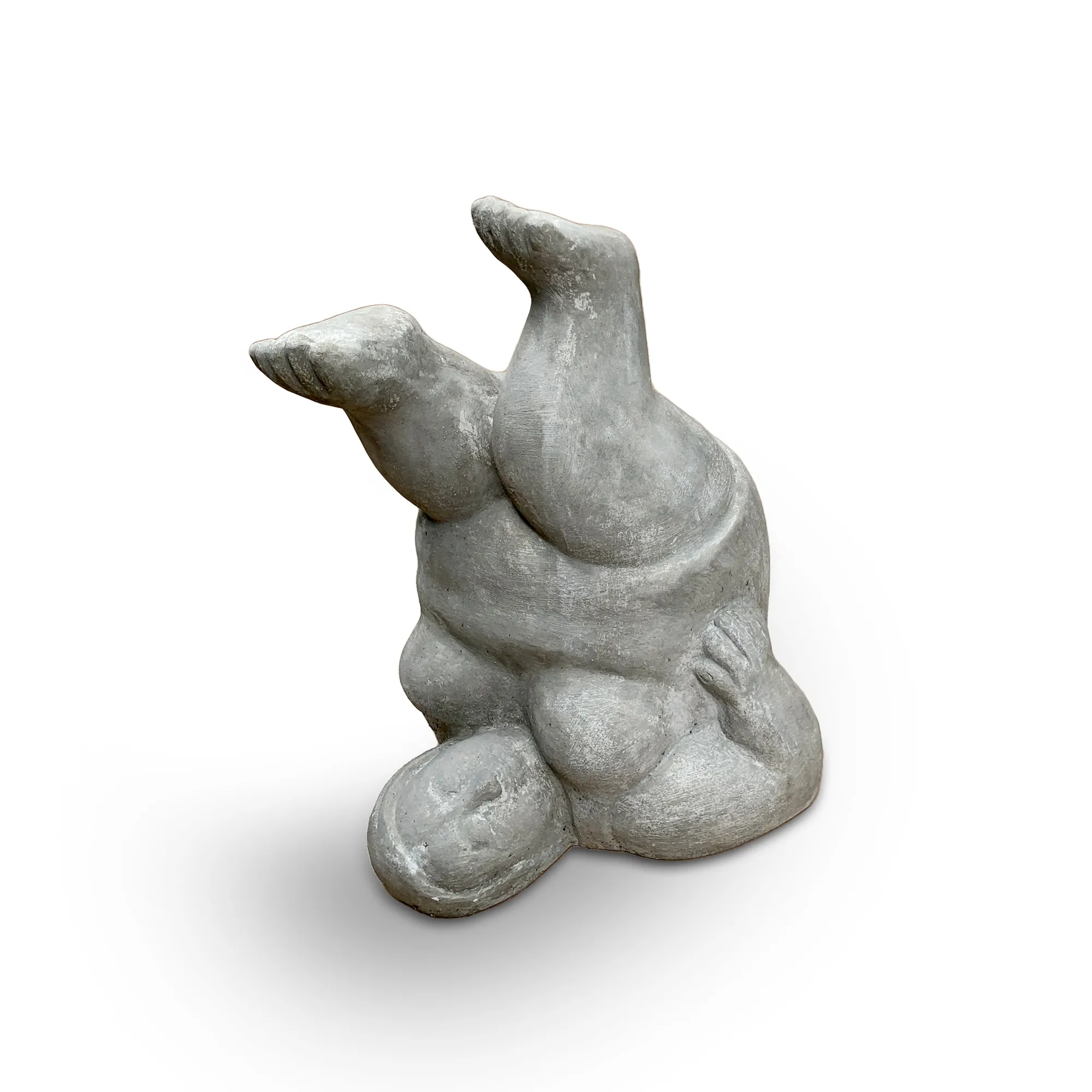 Zementfigur 'Yoga Lady', grau, H 40 cm, B 30 cm, T 35 cm