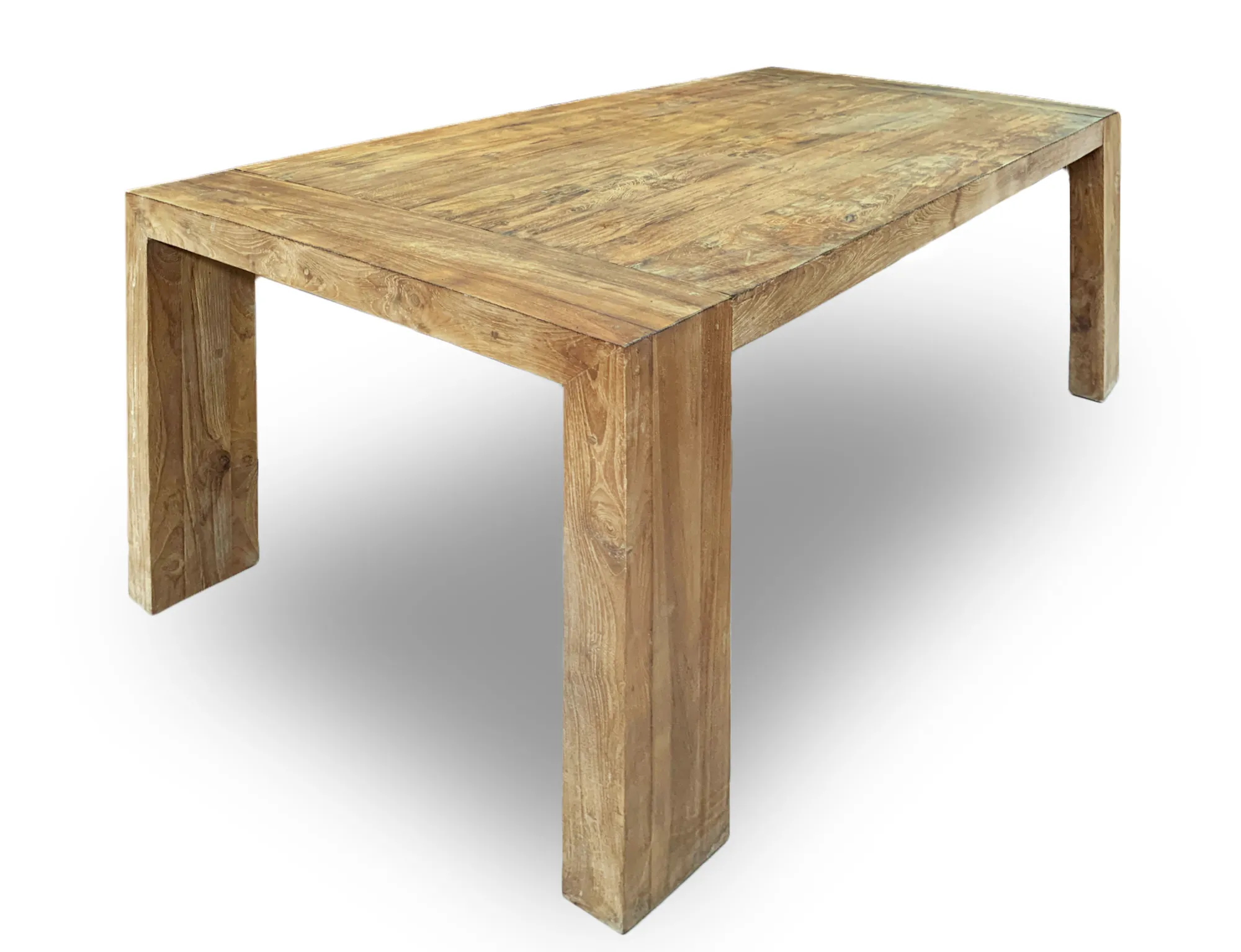 Esstisch aus recyceltem Teak, B 200 cm, T 100 cm, H 78 cm