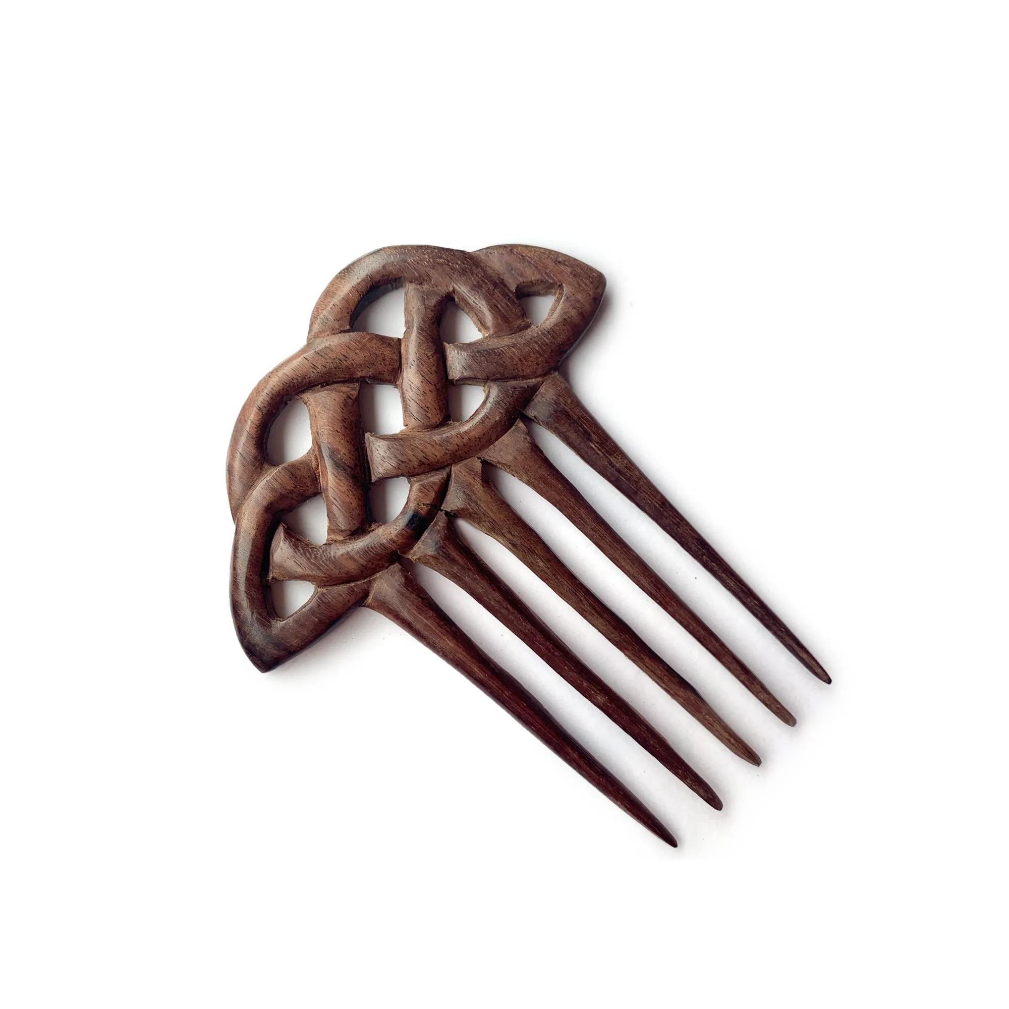 Haarkamm 'Celtic' aus Holz, L 11,5 cm, B 9 cm, H 0,7 cm