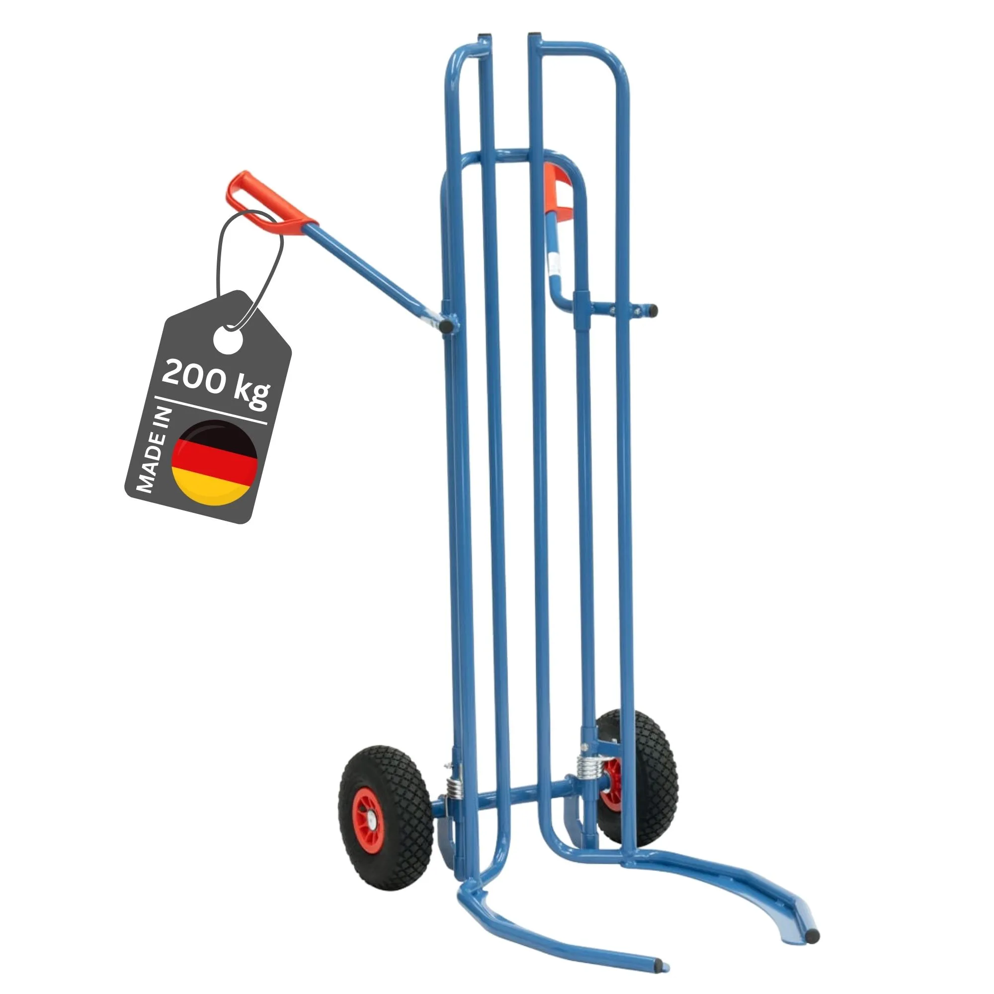 Fetra Reifenkarre für große SUV Reifen mit Spreizaufnahmen & Luftbereifung | Traglast 200kg | Made in Germany | Blau