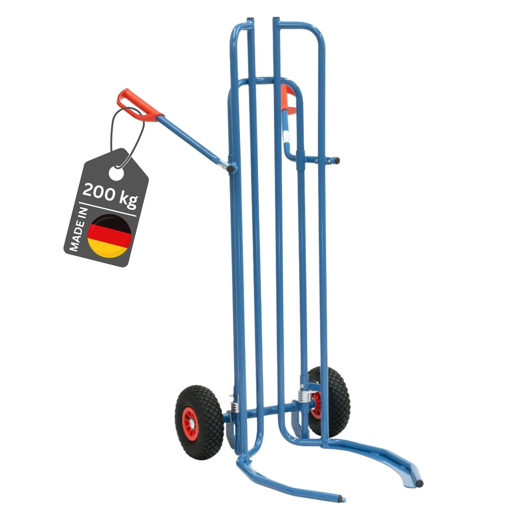 Fetra Reifenkarre für große SUV Reifen mit Spreizaufnahmen & pannensichere PU-Bereifung | Traglast 200kg | Made in Germany | Blau