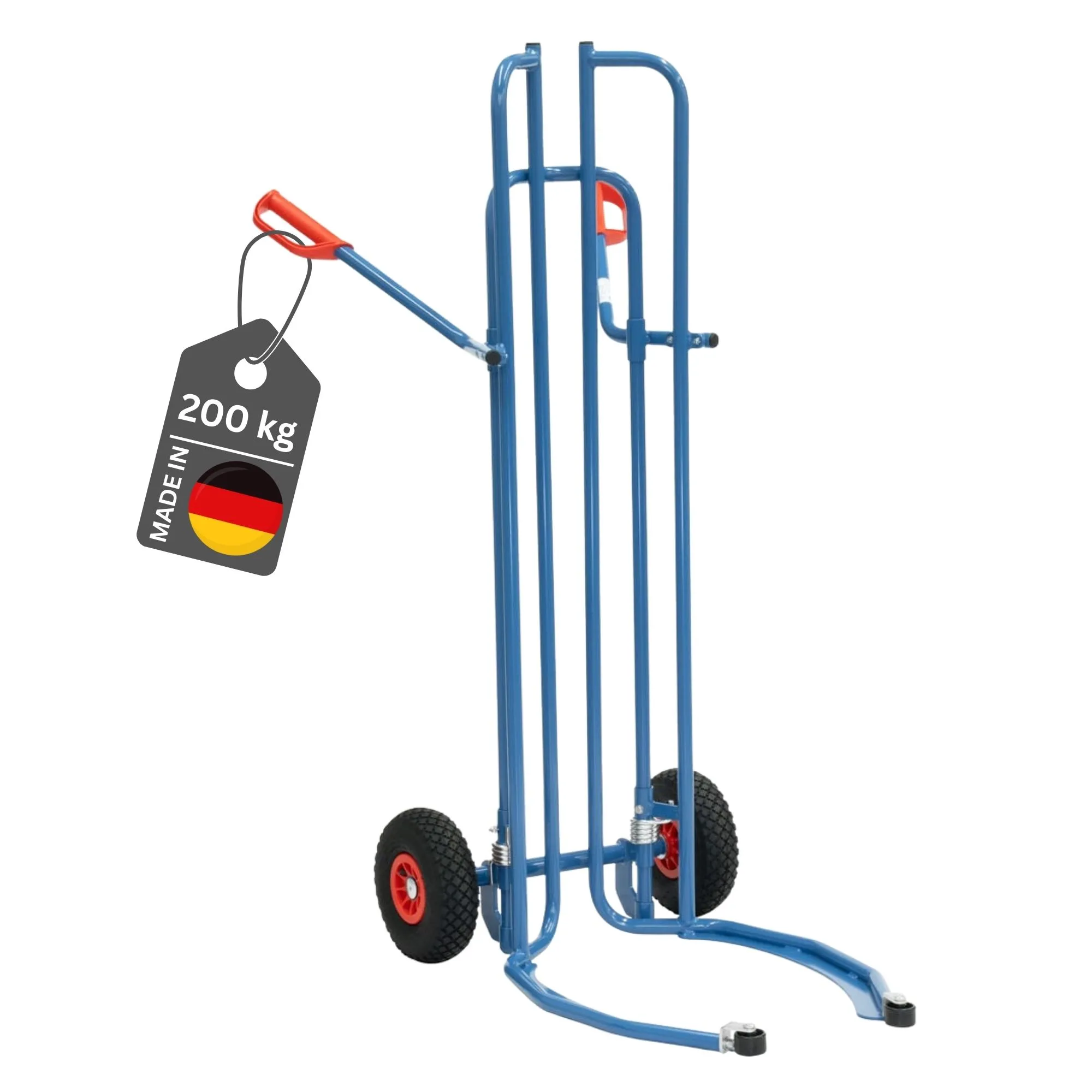 Fetra Reifenkarre für große SUV Reifen mit Spreizaufnahmen inkl. Anlaufrollen & pannensichere PU-Bereifung | Traglast 200kg | Made in Germany | Blau