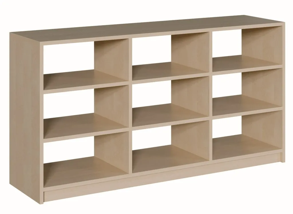 Raumteilerschrank mit 9 Fächern, Höhe 80 cm