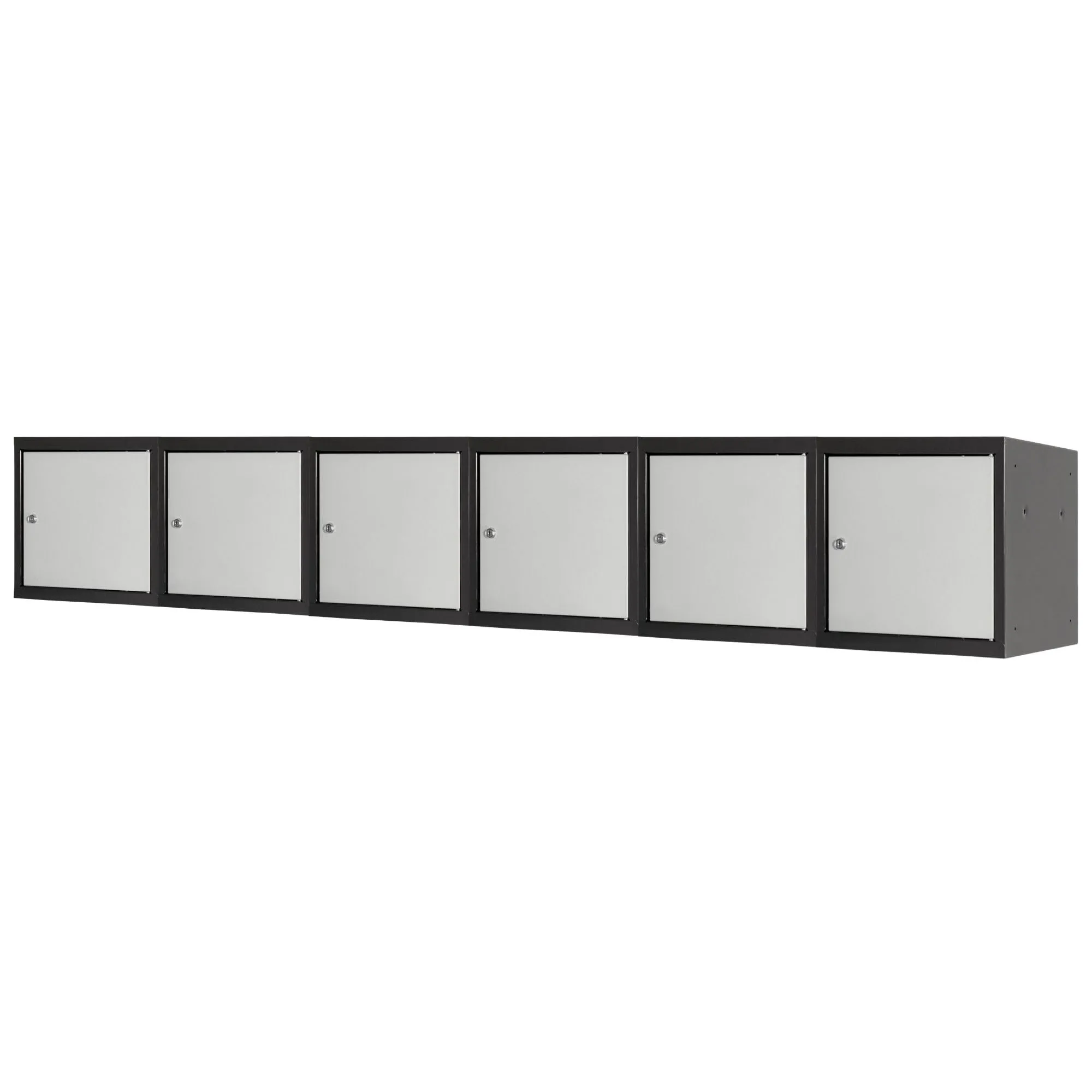 Mega Deal | 6x Schließfachwürfel Blocky mit Zylinderschloss + 2 Schlüssel | HxBxT 40x40x40cm | Anthrazit/Lichtgrau