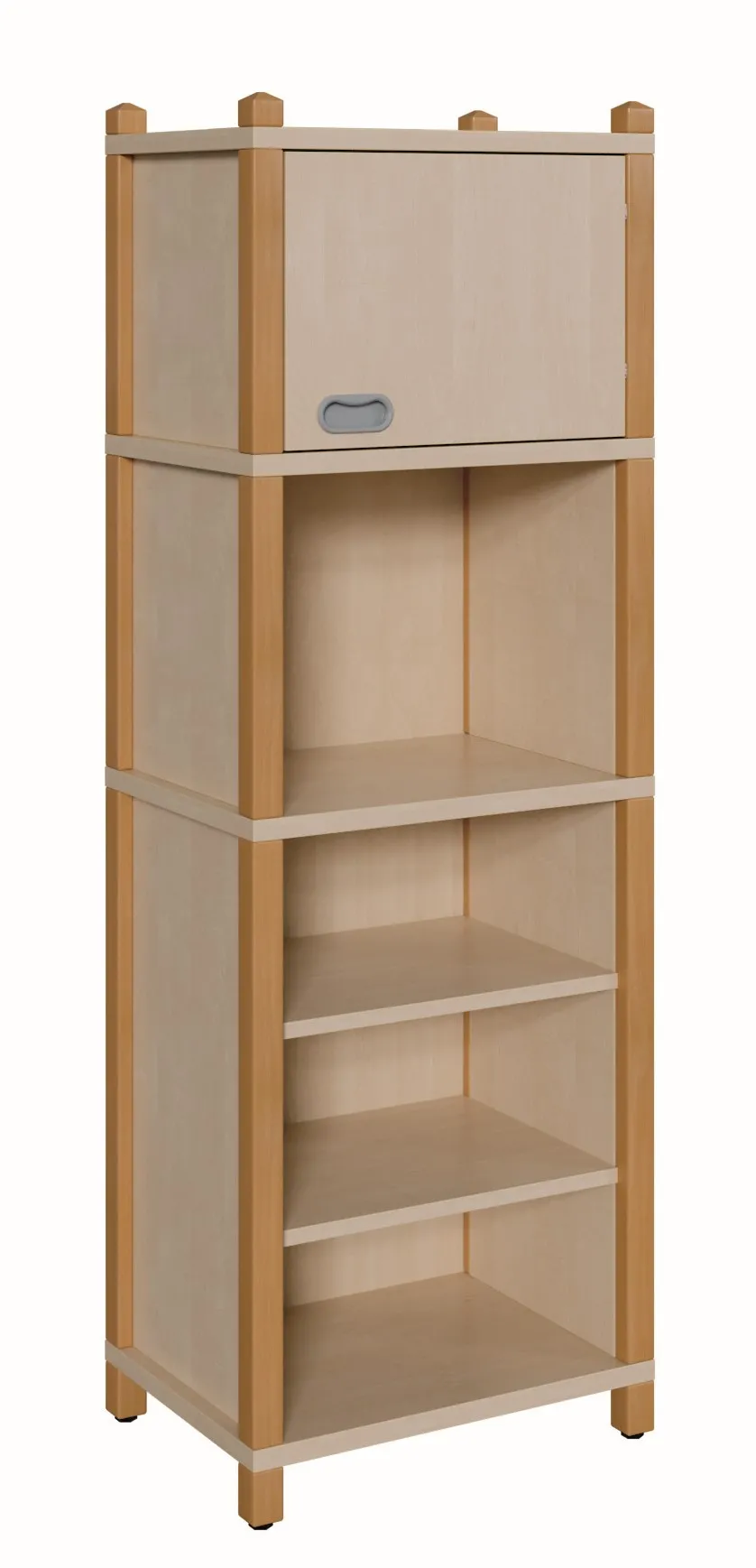 Stollenregal mit Schrankaufsatz, Breite: 56 cm