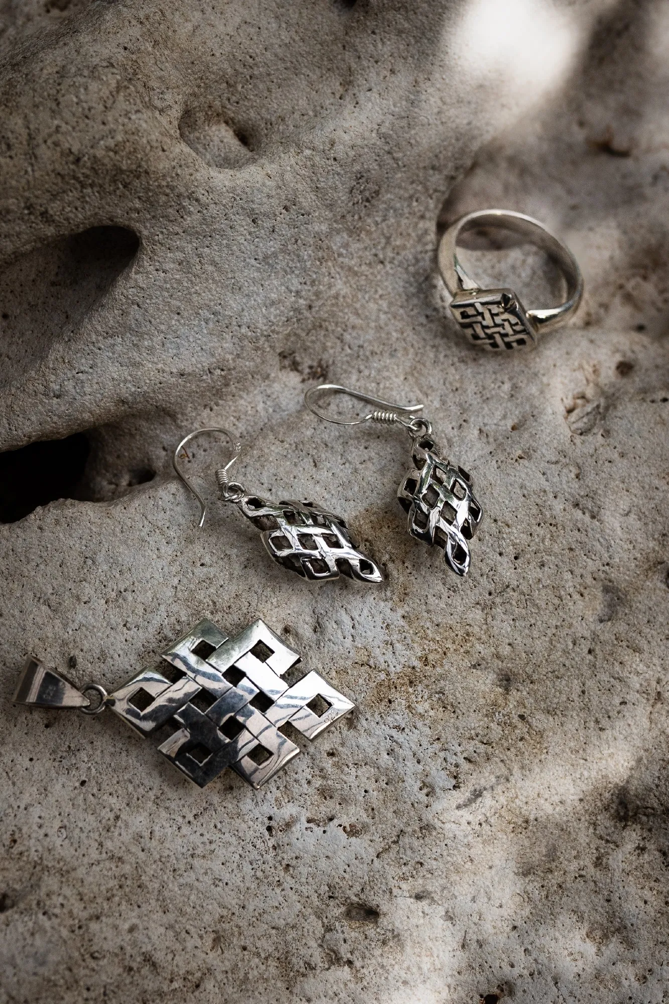 Ring mit Rautenmotiv, 925-er Sterlingsilber