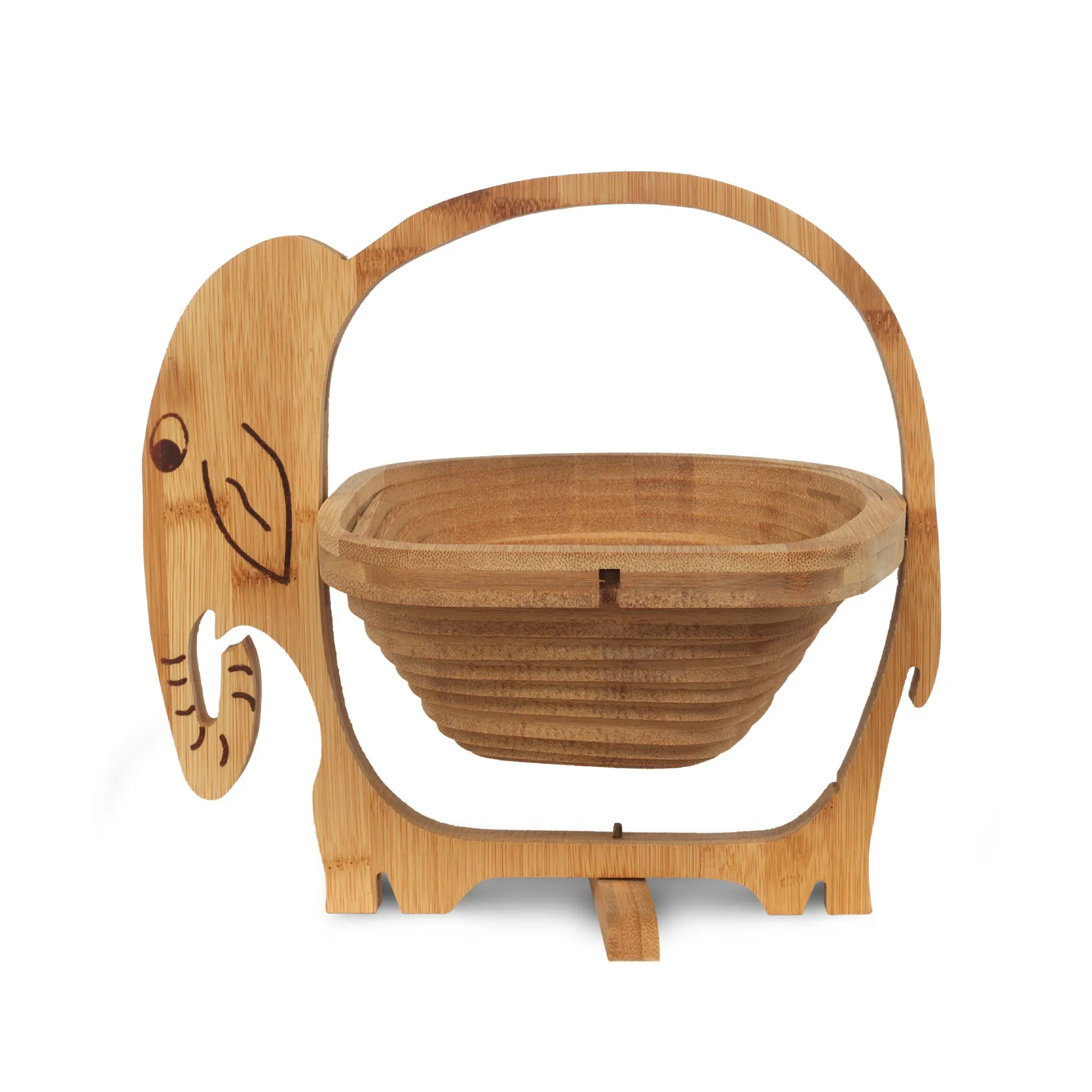 Obstkorb 'Elefant', Bambus, T 27 cm, B 30 cm, H 1,7 cm