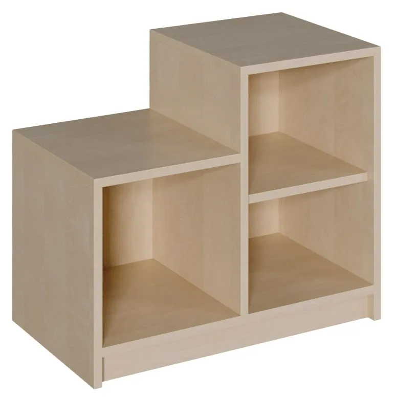 Stufenförmiges Regal "SIDESTEP" in verschiedene Höhen