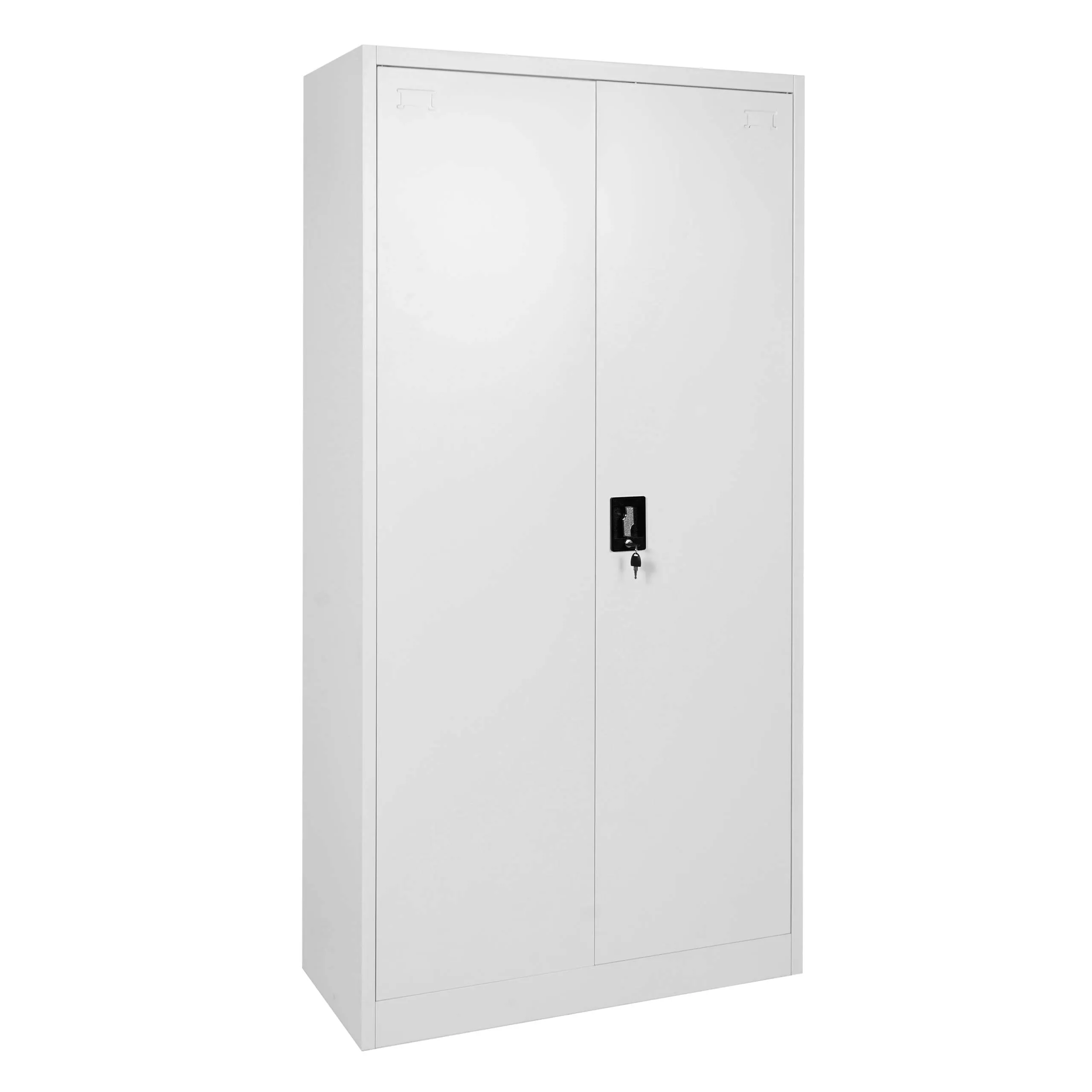 Aktenschrank | HxBxT 185x90x40cm | 2 Türen abschließbar Metall | Grau| Stahlschrank Büroschrank Schrank