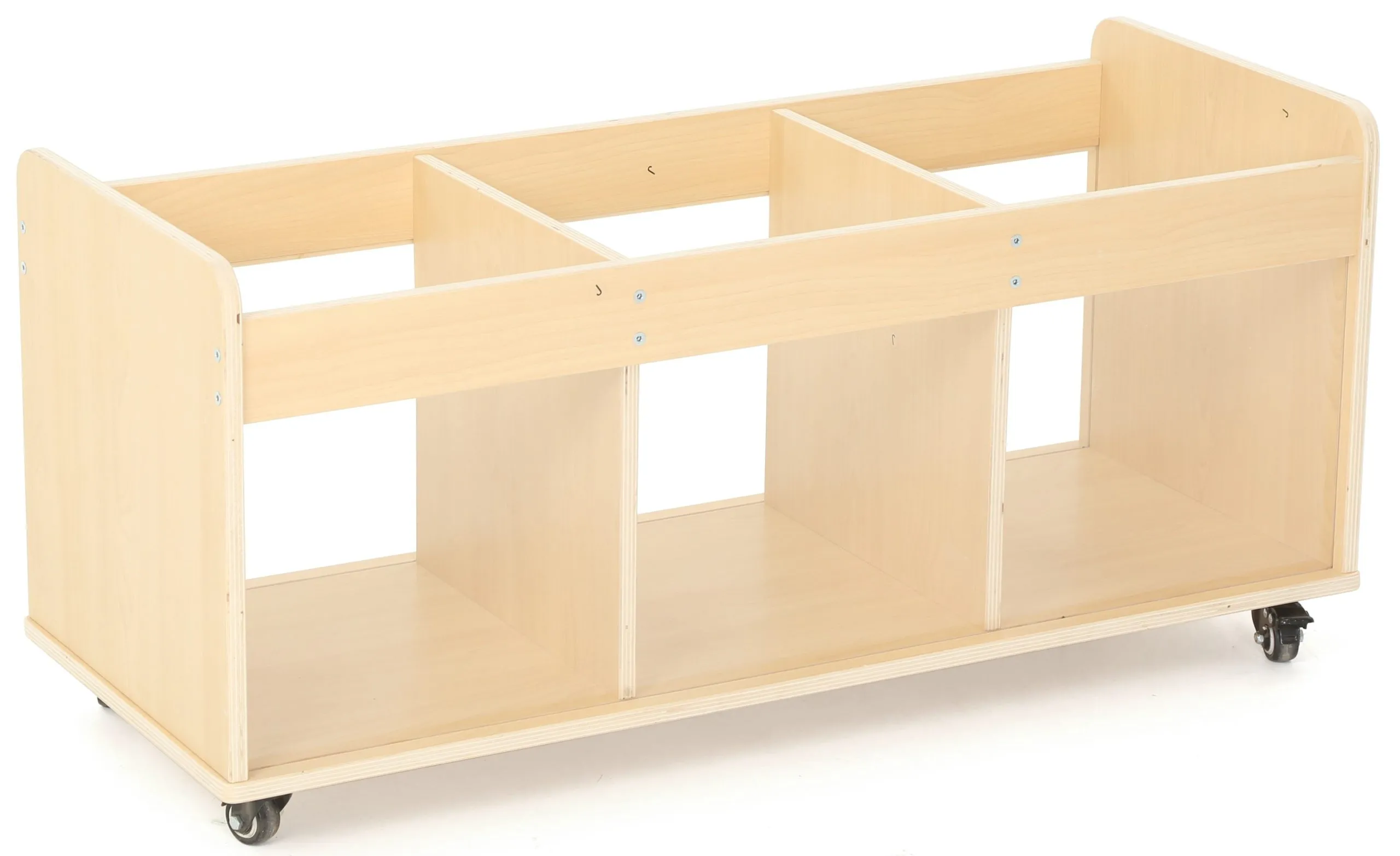 Wisdom Rollwagen mit 3 Fächern und Sichtfenstern - Möbelserie "Owlaf"