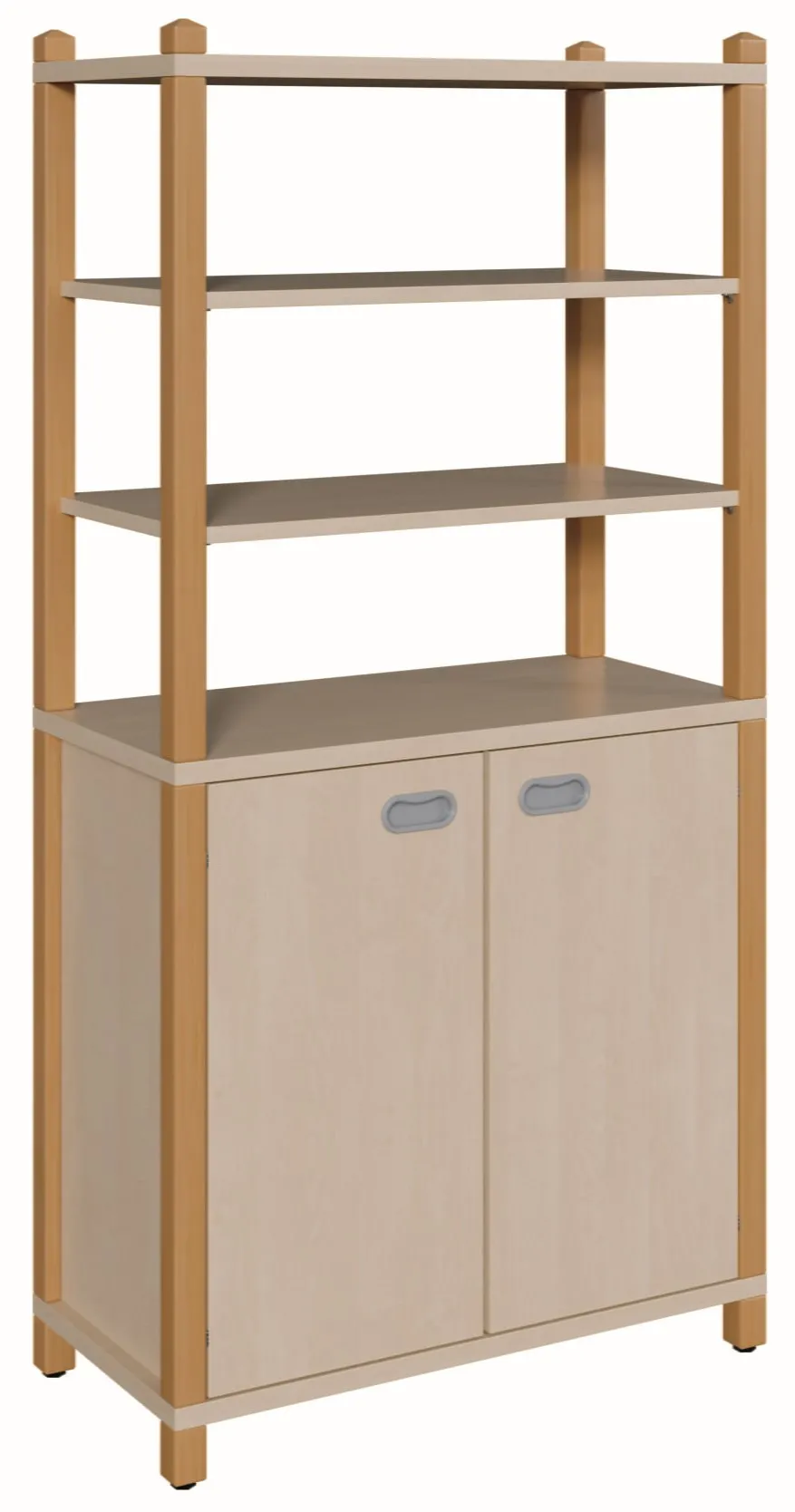 Doppeltürenschrank mit offenem Regalaufsatz, Höhe: 160 cm