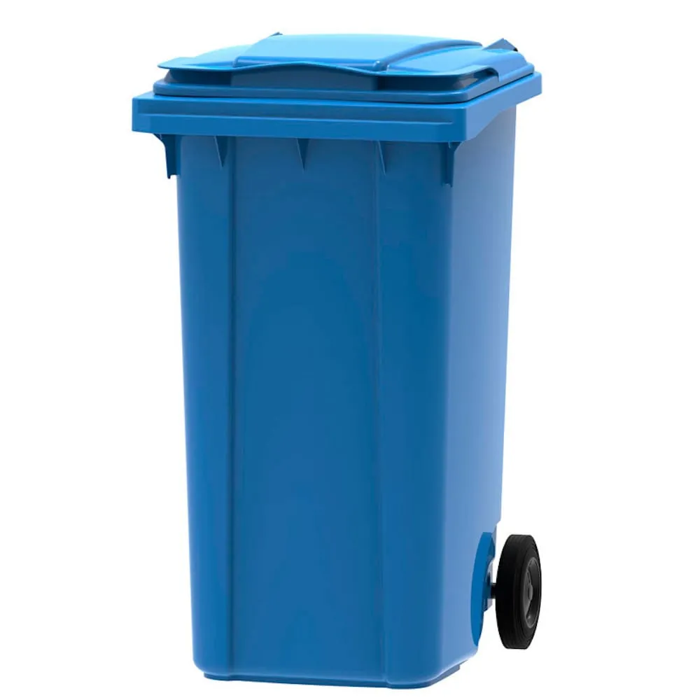 PROREGAL Premium 2-Rad-Mülltonne MGB | 240 Liter, HxBxT 107,9x58,3x73,7cm | HDPE-Kunststoff | Blau