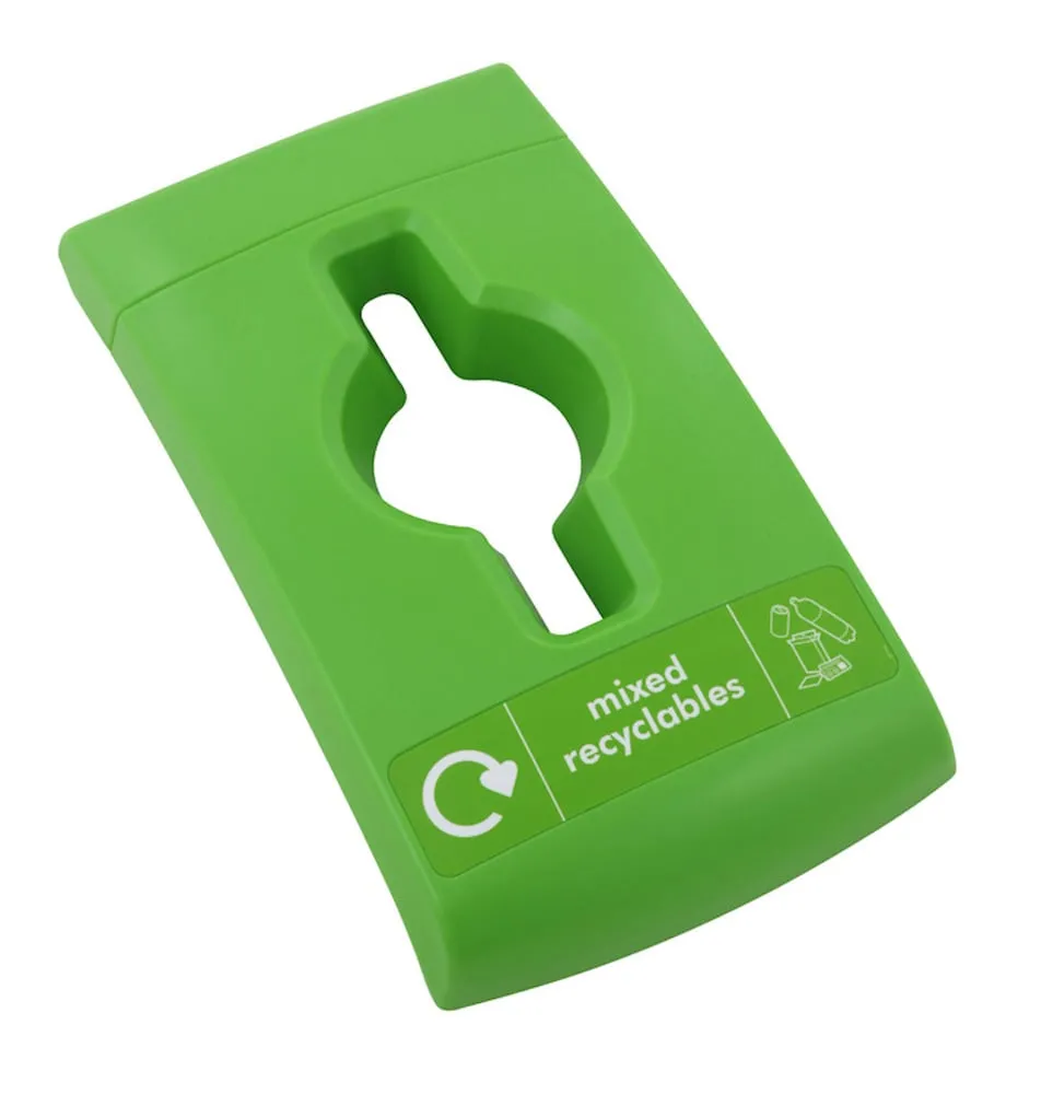 Deckel "Propeller" für Wertstoffsammler Envirobin 55 & 82 Liter | HxBxT 9,6x30,8x52cm | Kunststoff | Grün