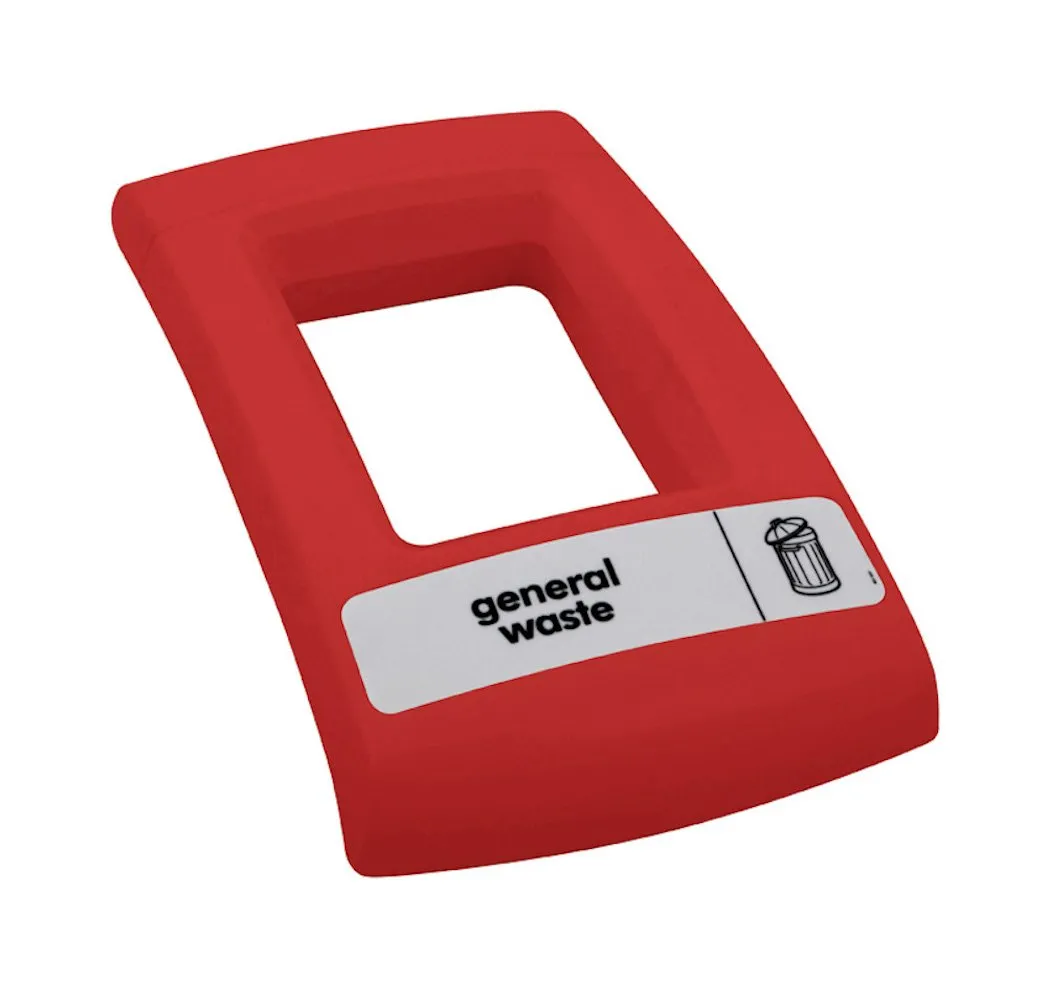Offener Deckel für Wertstoffsammler Envirobin 55 & 82 Liter | HxBxT 9,6x30,8x52cm | Kunststoff | Rot