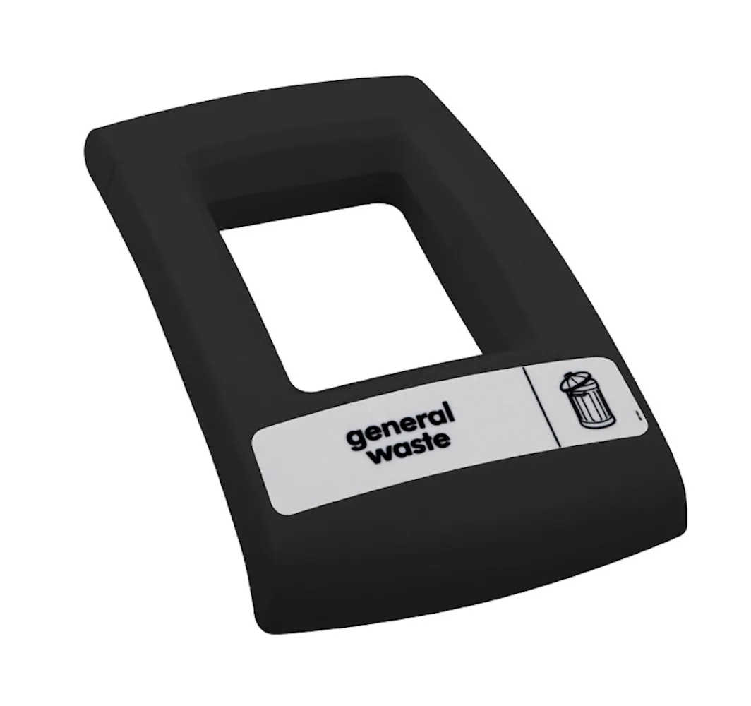 Offener Deckel für Wertstoffsammler Envirobin 55 & 82 Liter | HxBxT 9,6x30,8x52cm | Kunststoff | Schwarz
