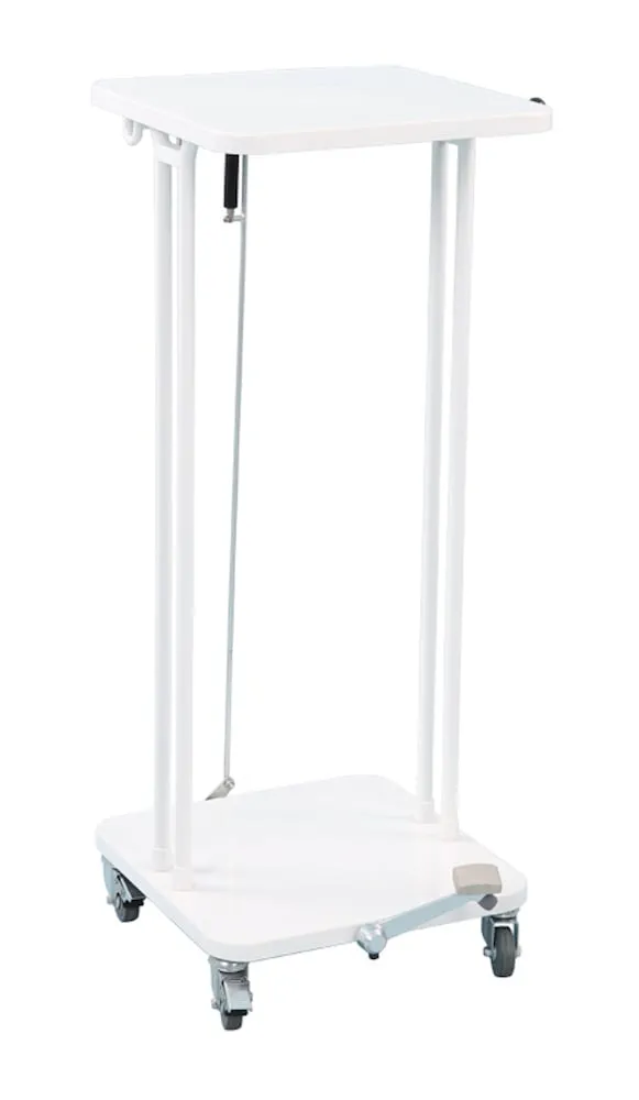 Abfallsackständer mit Deckel und Fußpedal | 60 Liter, HxBxT 88x37x44cm | Weiß