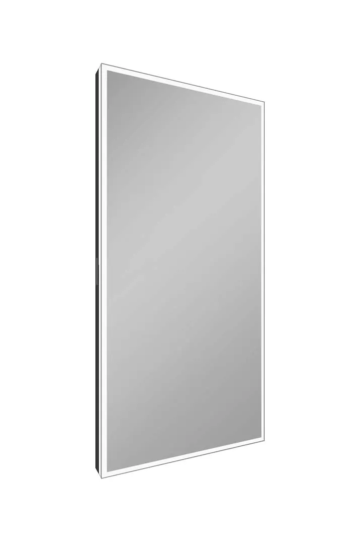 Schneider Spiegel „GLOWHCL“ in schwarz matt mit Spiegel-Rückwand