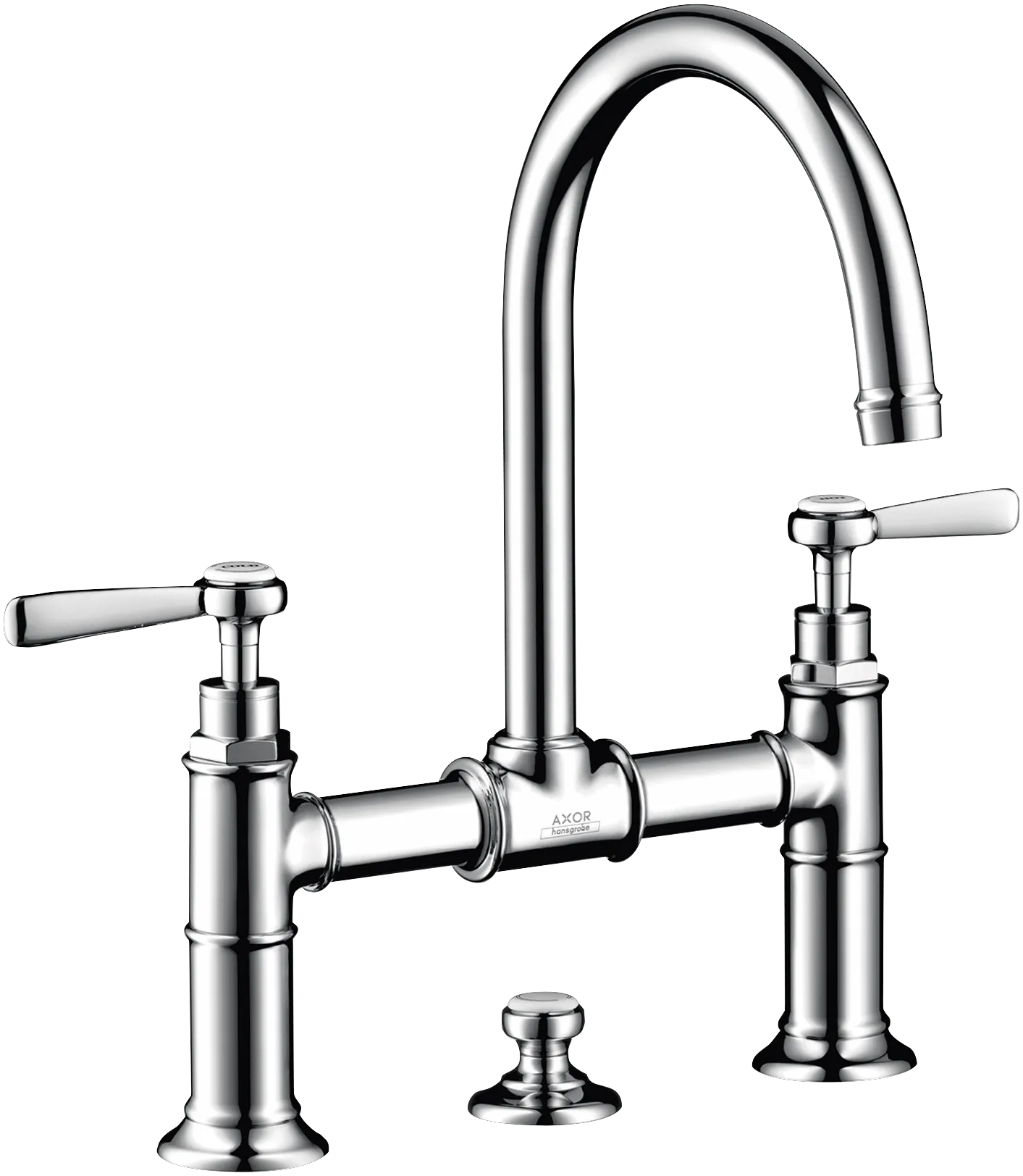 Zweigriff Waschtischarmatur 220 Axor Montreux Brücke Hebelgriff chrom