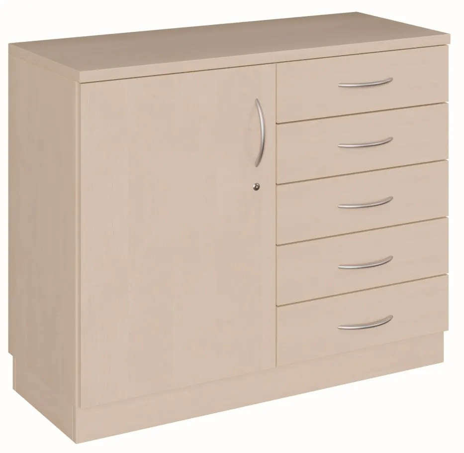 Halbschrank mit fünf Schüben