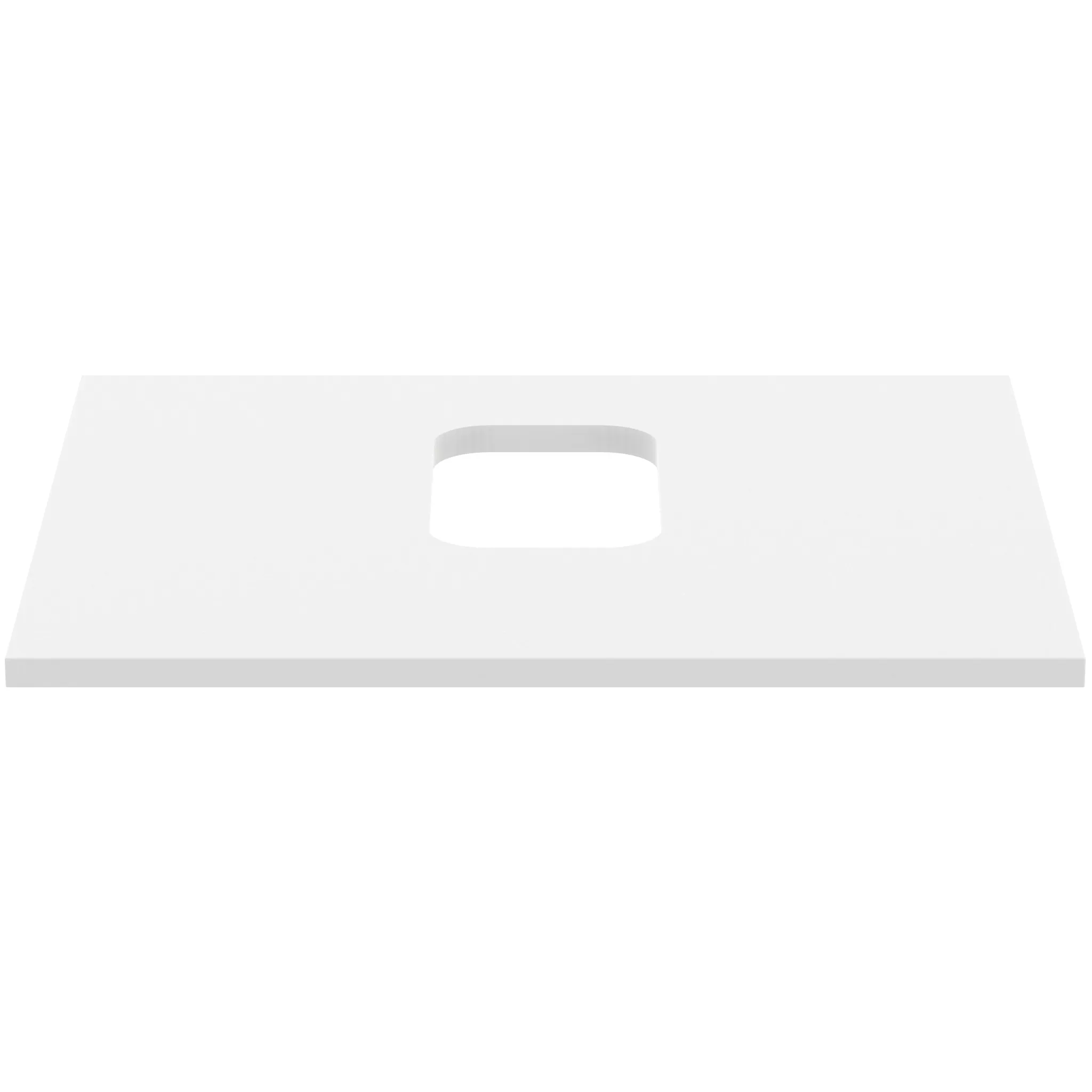 Waschtischplatte i.life B mittiger Ausschnitt für eine Schale 602x507x18mm Weiß matt