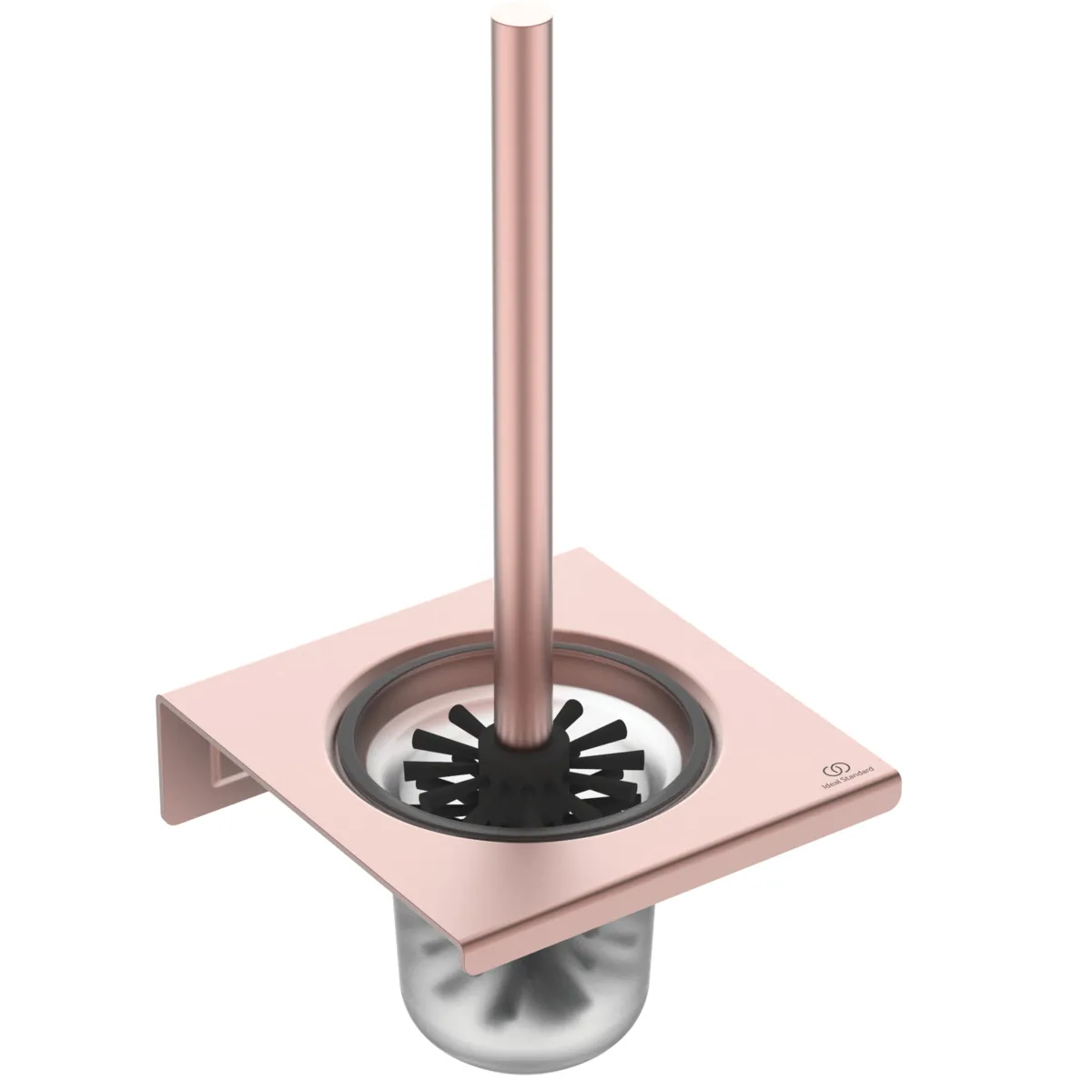Ideal Standard Toilettenbürstengarnitur „Alu+“ 16 × 34,7 cm in Rose, Befestigung verdeckt