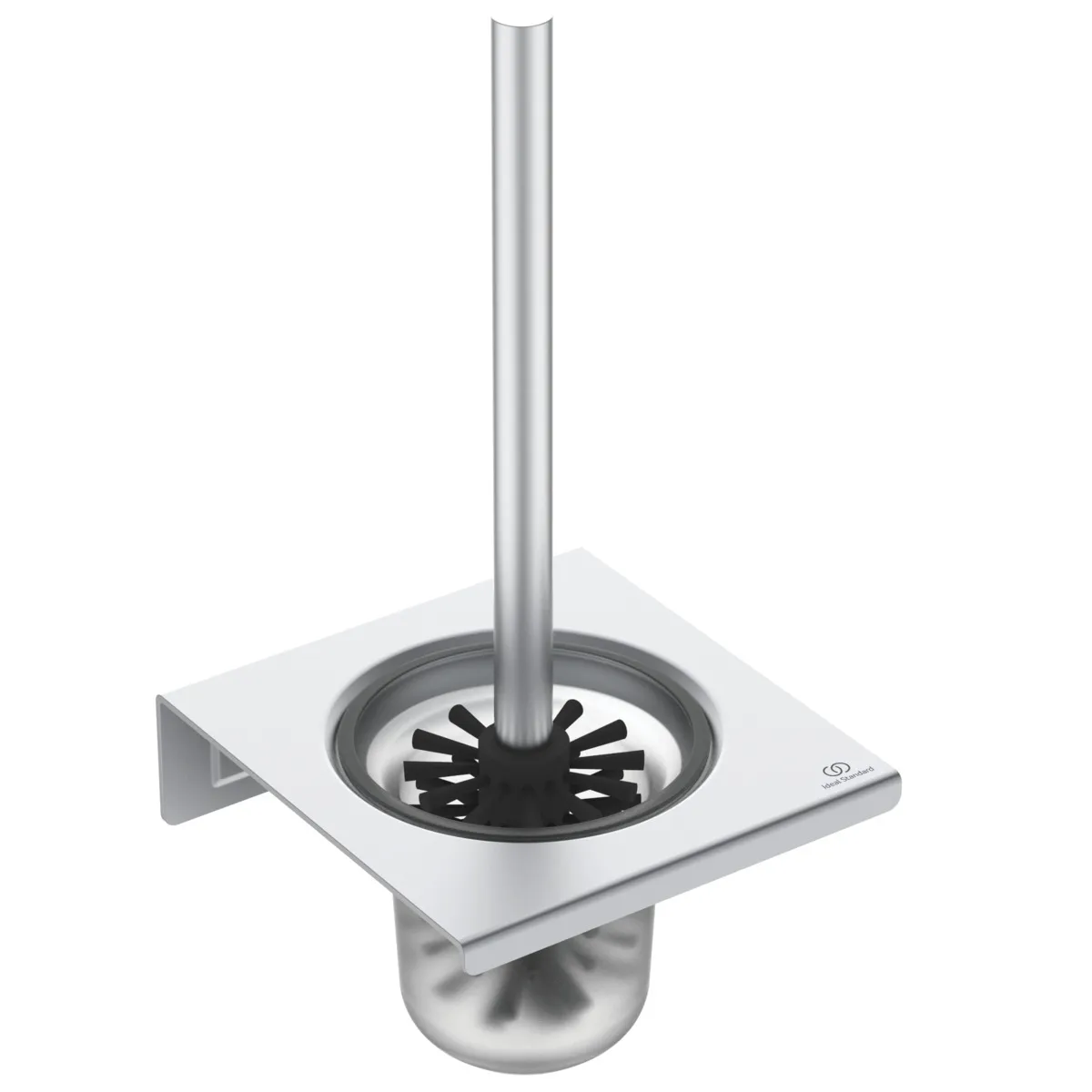 Ideal Standard Toilettenbürstengarnitur „Alu+“ 16 × 34,7 cm in Silver, Befestigung verdeckt