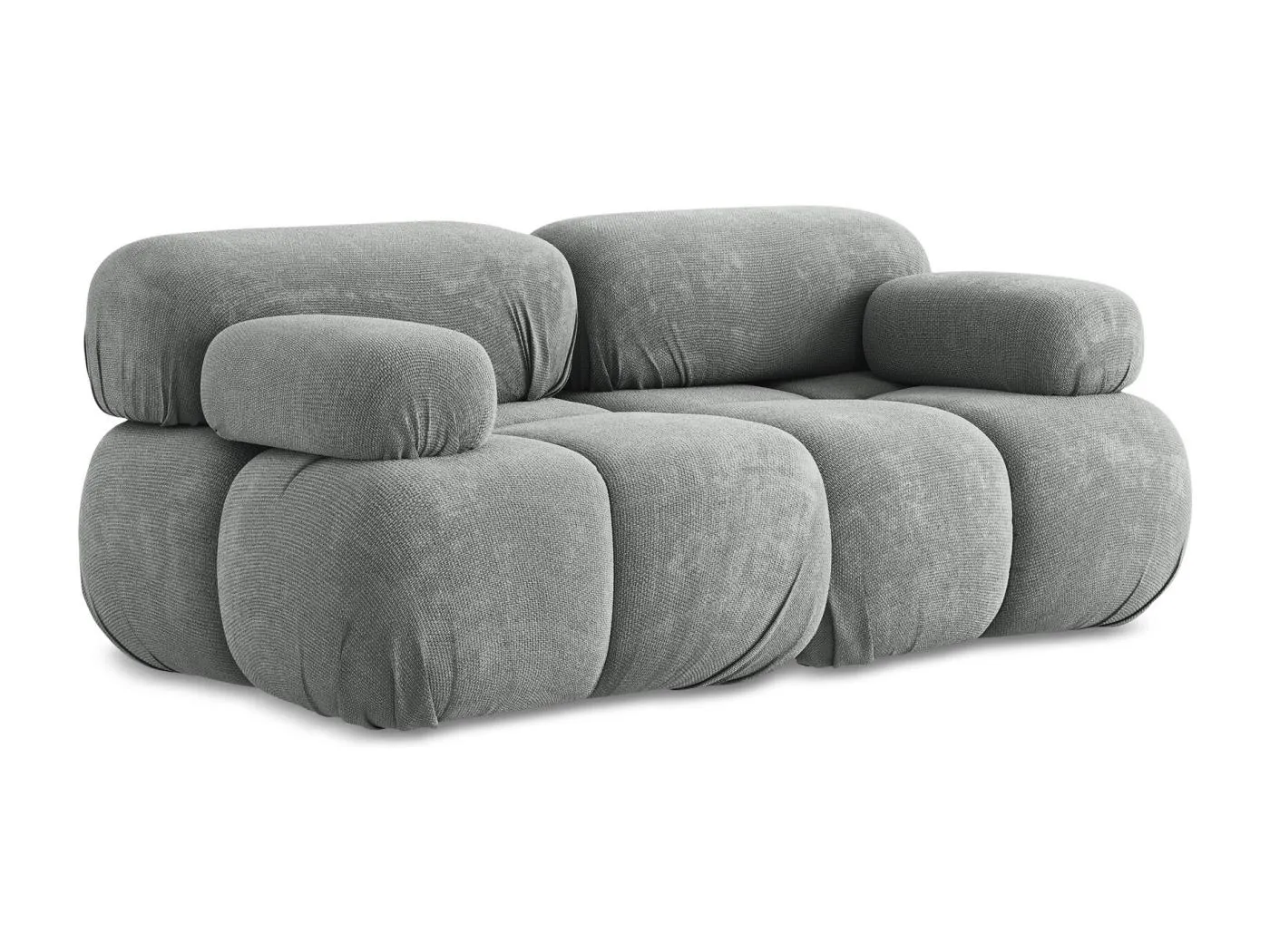 2-Sitzer Sofa - - Chenille - Grau - LOKUA
