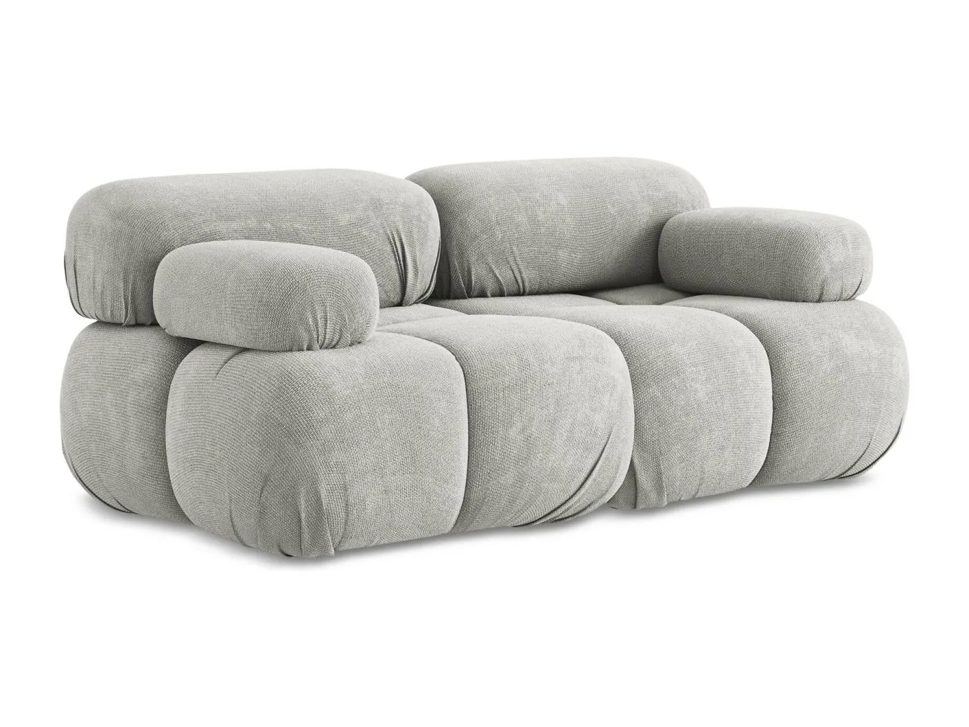 2-Sitzer Sofa - - Chenille - Hellgrau - LOKUA