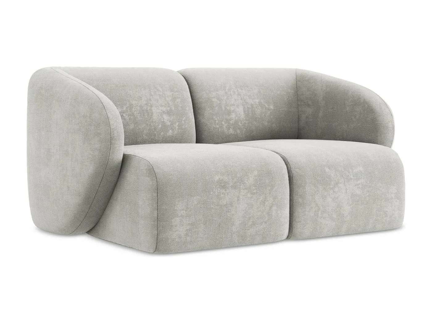 2-Sitzer Sofa - - Chenille - Hellgrau - LANI