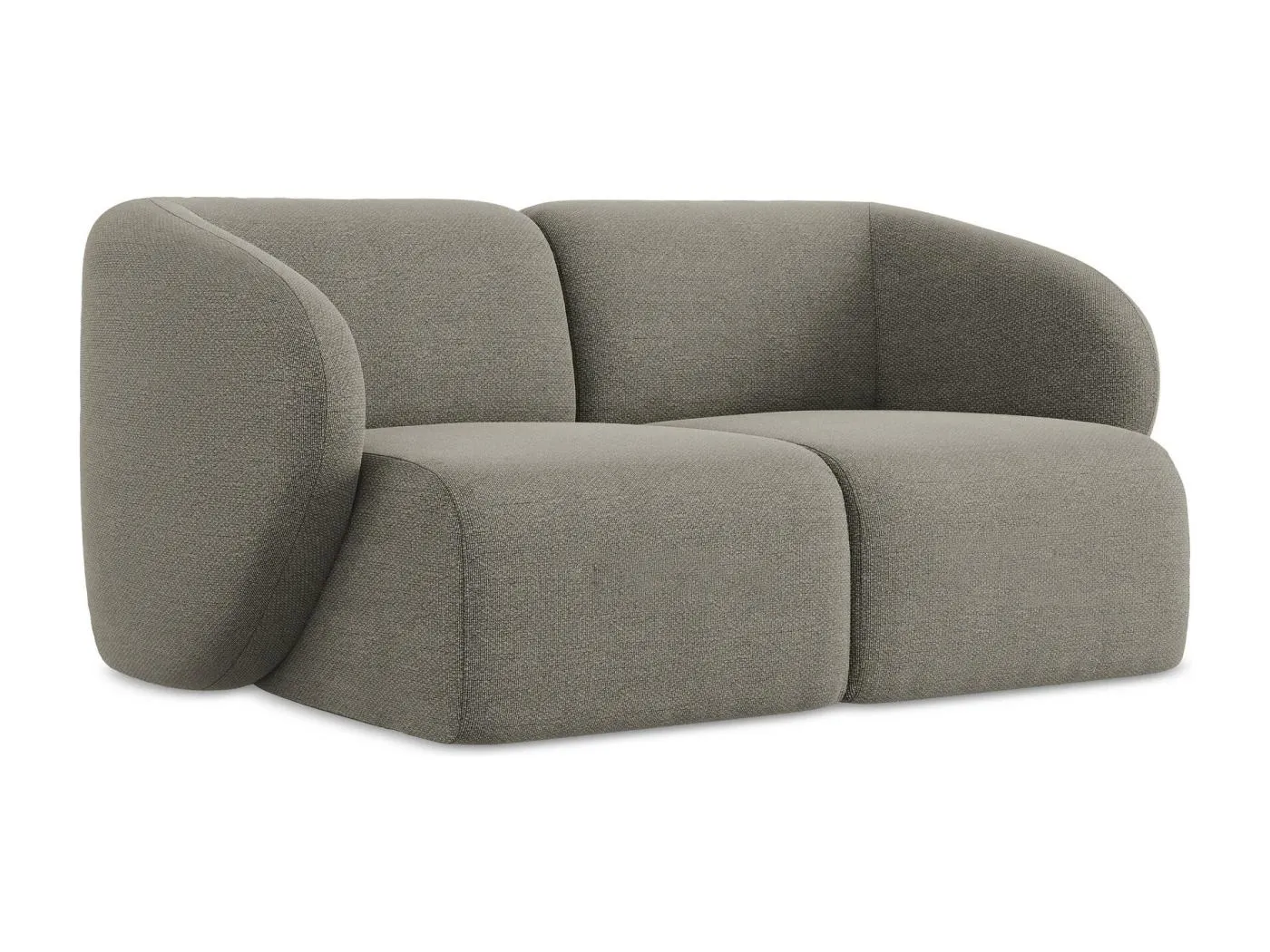 2-Sitzer Sofa - - Bouclé - Grau - LANI