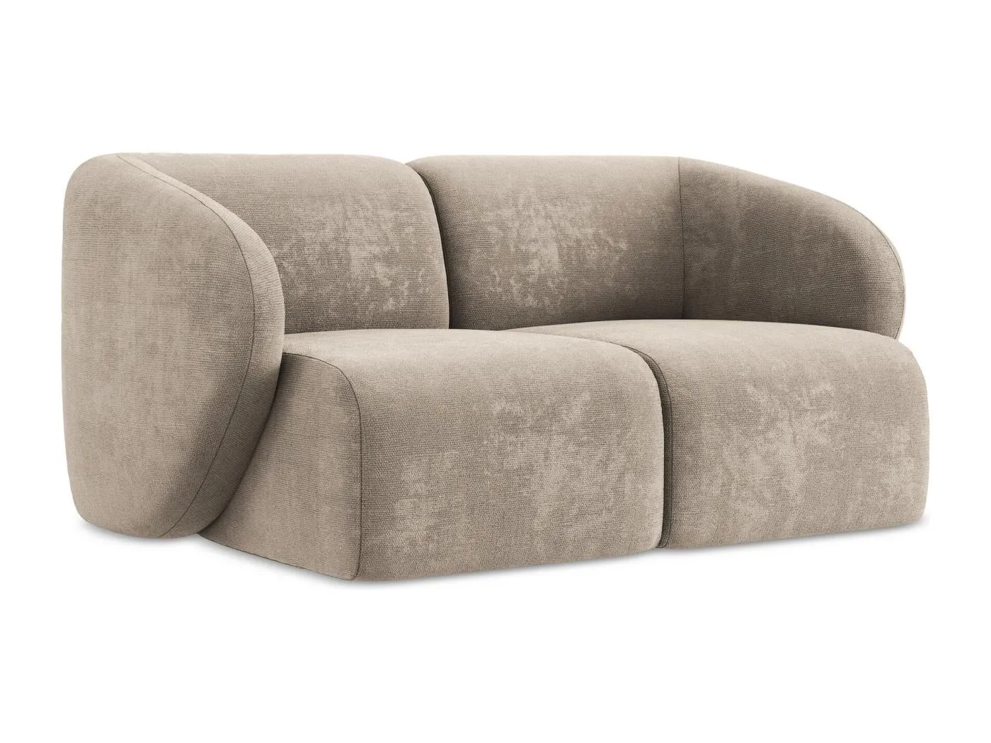 2-Sitzer Sofa - - Chenille - Dunkelbeige - LANI