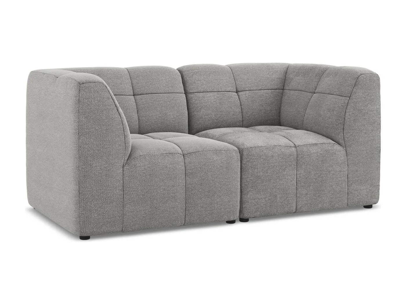 2-Sitzer Sofa - - Bouclé - Hellgrau - ALOHA