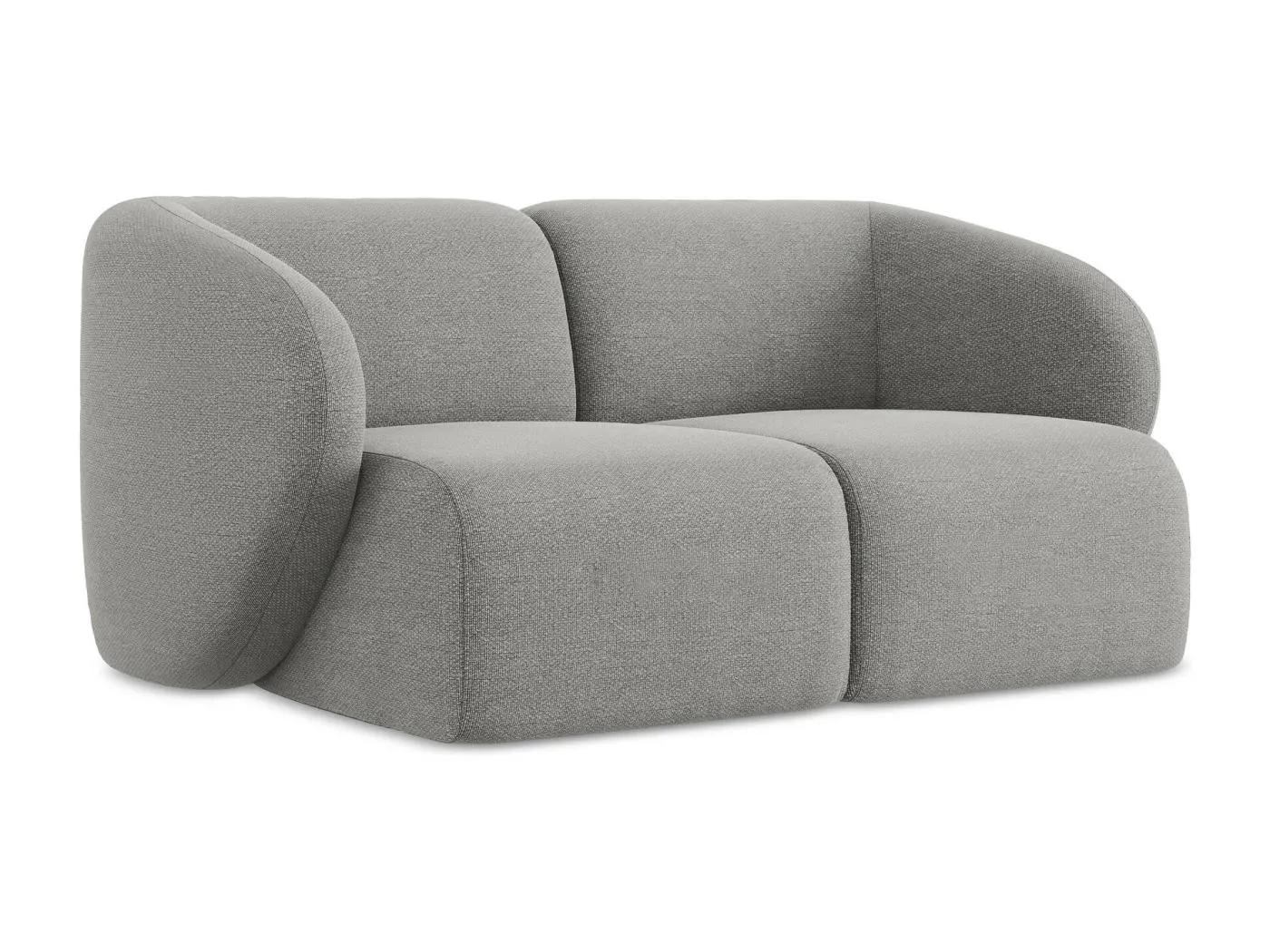 2-Sitzer Sofa - - Bouclé - Hellgrau - LANI