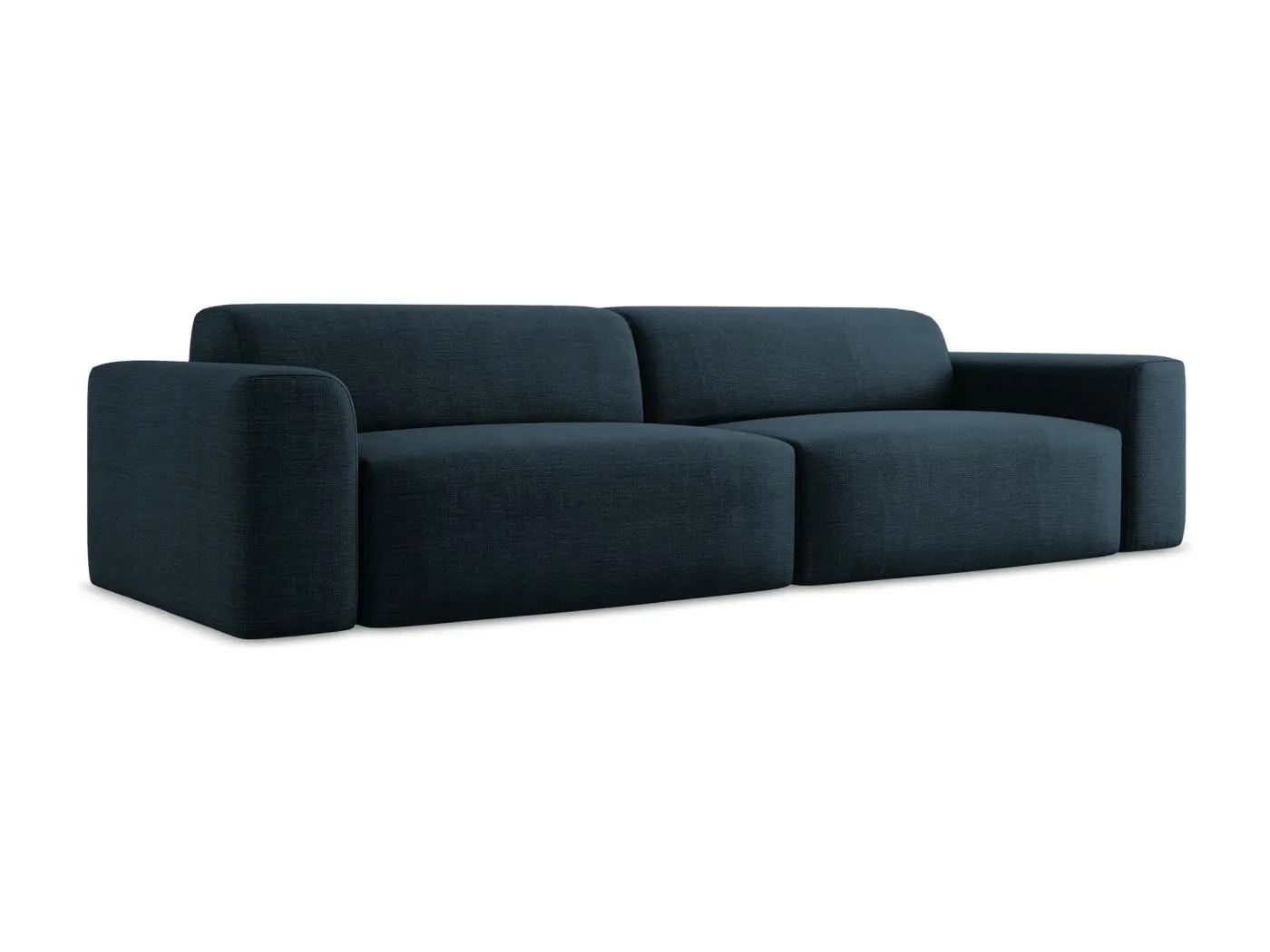 Modulares 4-Sitzer Sofa - - Strukturstoff - Königsblau - KELI